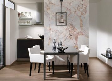 living walls Fototapete Designwalls Gray Light Marble, glatt, (5 St), Vlies, Wand, Schräge, Decke