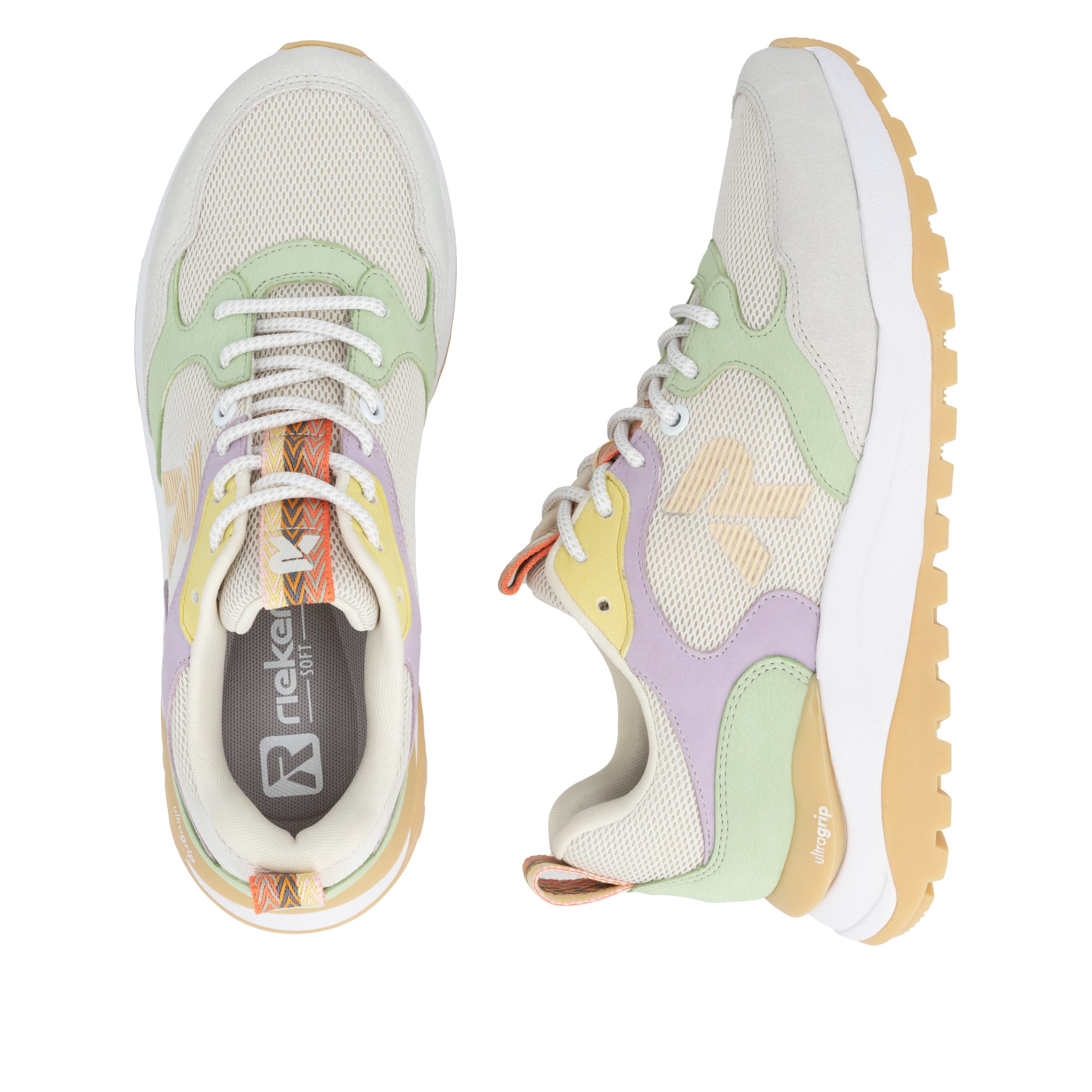 Rieker Sport Keilsneaker Schnürschuh, Freizeitsneaker, Halbschuh mit gepolstertem Schaftrand