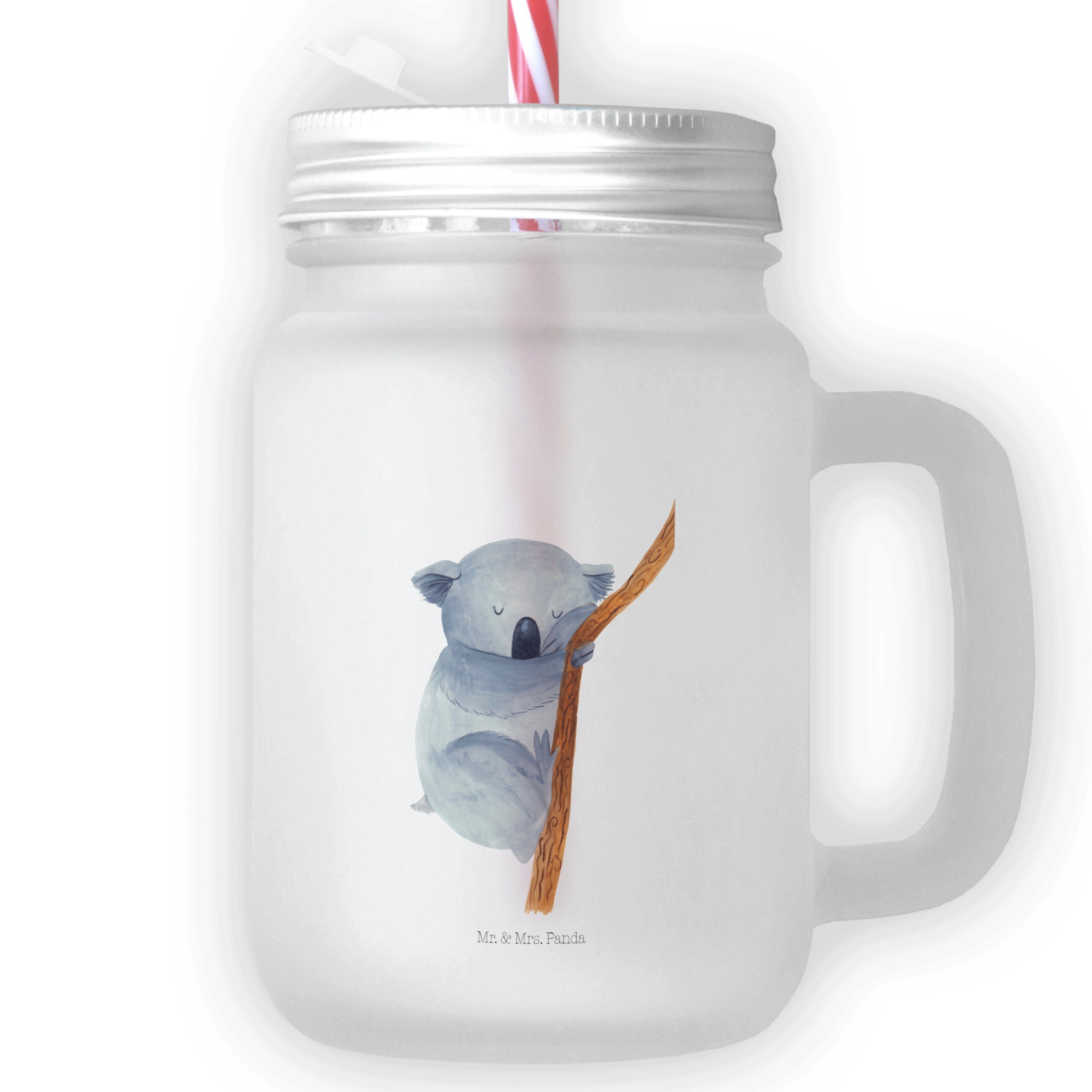 Mr. & Mrs. Panda Cocktailglas Koalabär - Transparent - Geschenk, Traumland, schlafen, Gute Laune, S, Premium Glas
