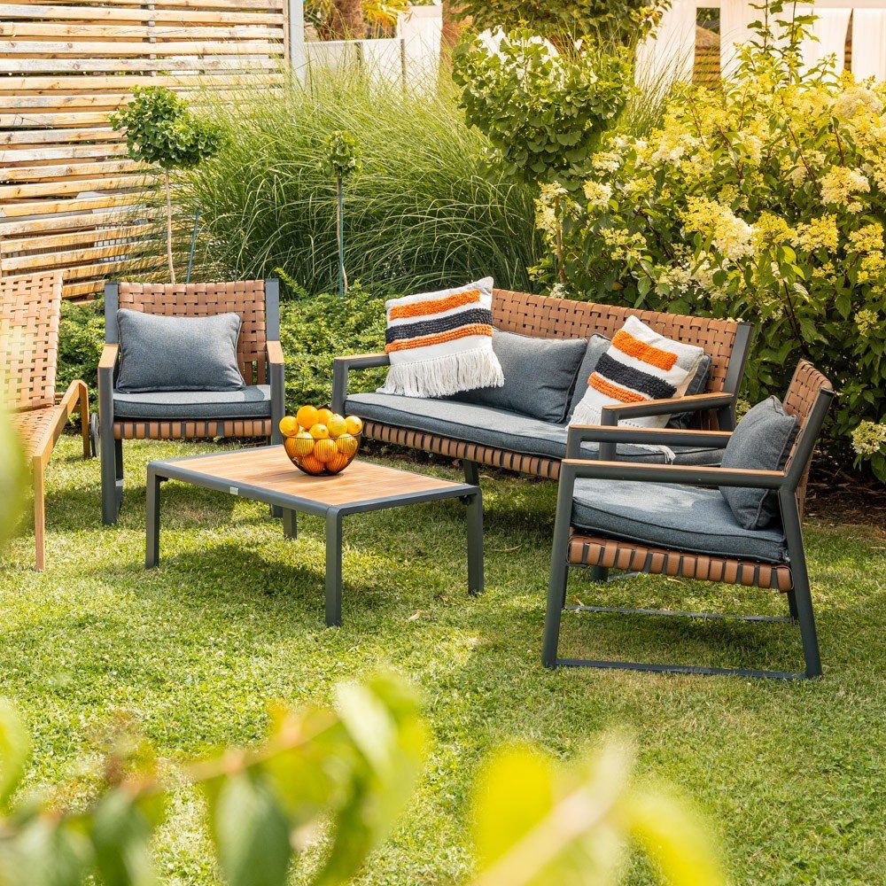 MAGOWA Gartenlounge-Set Gartenmöbel Set TEXAS – moderne Essgruppe für Terrasse & Garten