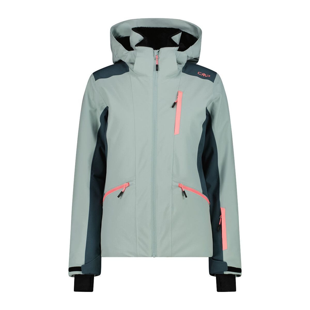 CMP Skijacke Woman Ski Jacket Zip Hood Skijacke mit 4-Wege-Stretch, abnehmbarer Kapuze und