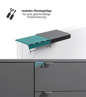 mokebo Möbelgriff Der Handliche (aus Metall), Griff für Push-to-Open Möbel, Schrankgriff oder Türgriff in Schwarz