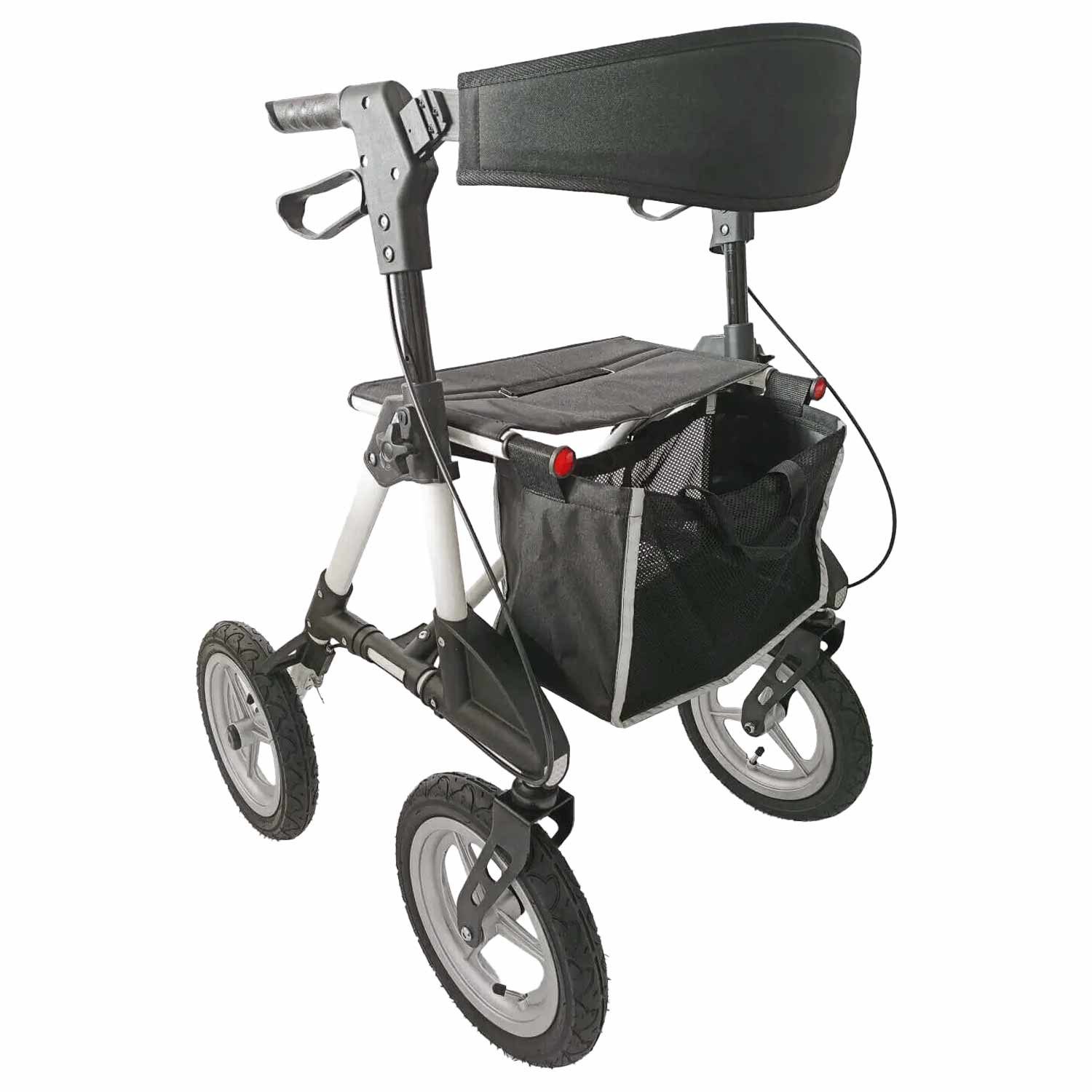 Antar Rollator Antar AT51031 Outdoor-Rollator Aluminium Silber, Breite Luftbereifung, für unebenes Gelände