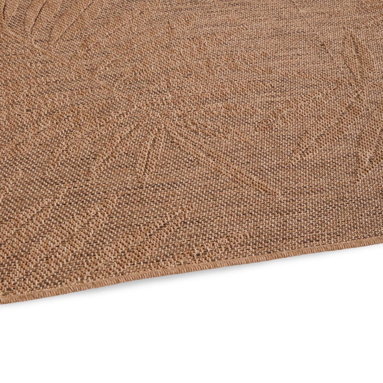 TaraCarpet Teppich TaraCarpet Borneo Palme Outdoor Teppich – Wetterfester Indoor & Outdoo, rechteckig, Höhe: 6 mm, Küche Wohnzimmer Terrasse Garten Balkon beige – Bild 4 von 5