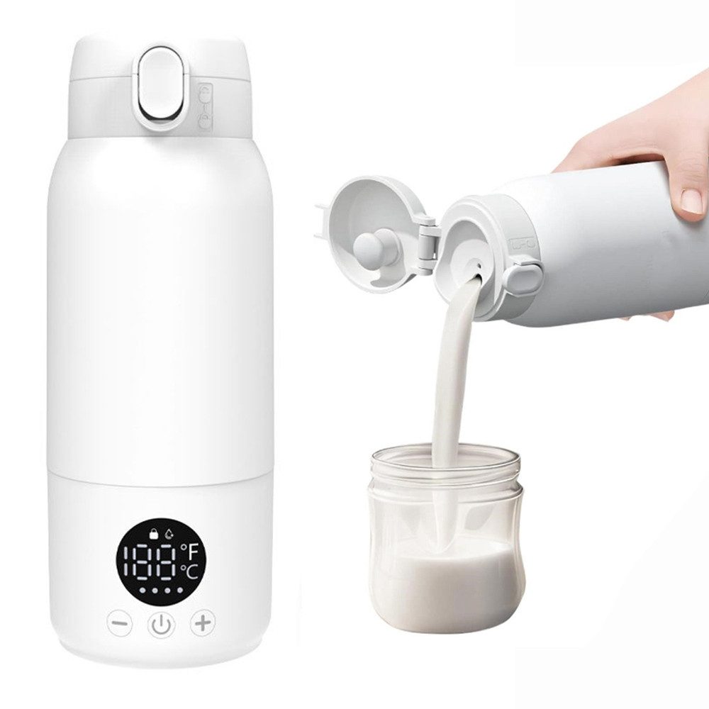 Coonoor Babyflaschenwärmer 500ml Babyflaschenwärmer,Tragbarer Milchwärmer für Reisen, Große Kapazität Thermobecher für den täglichen Gebrauch