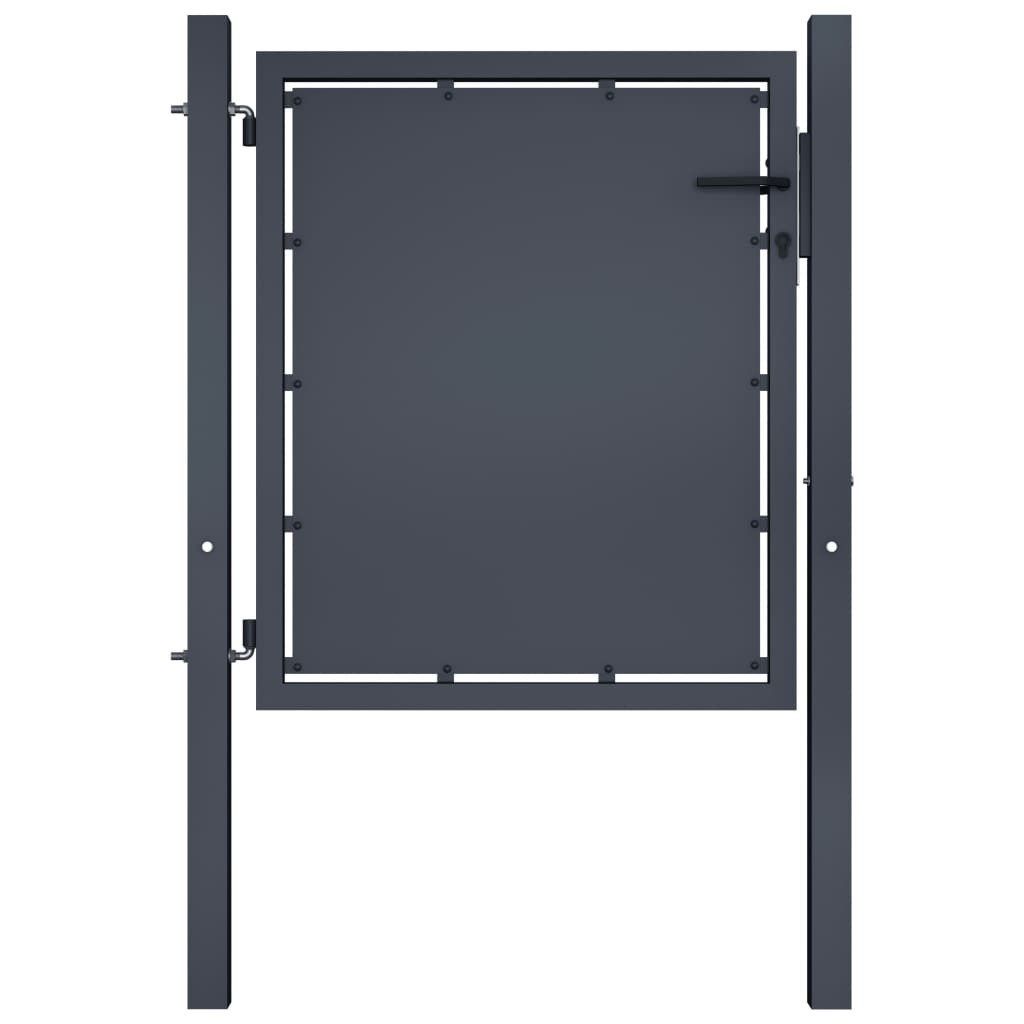 Thumbnail - vidaXL Gartentor, Gartentür Stahl 100×100 cm Anthrazit
