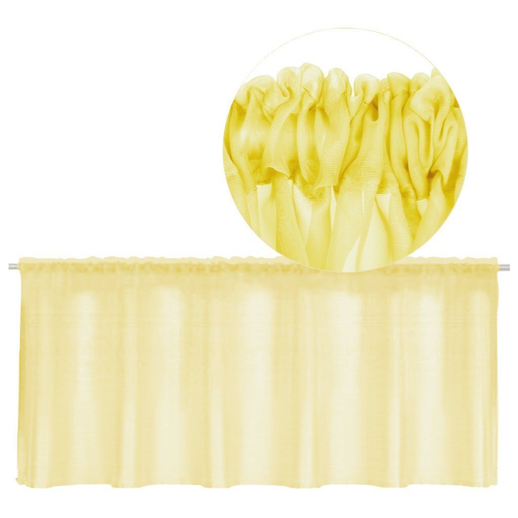Bestgoodies Vorhang (1 St), Stangendurchzug, transparent, Voile, Bistrogardine mit Stangendurchzug, Transparente Küchengardine