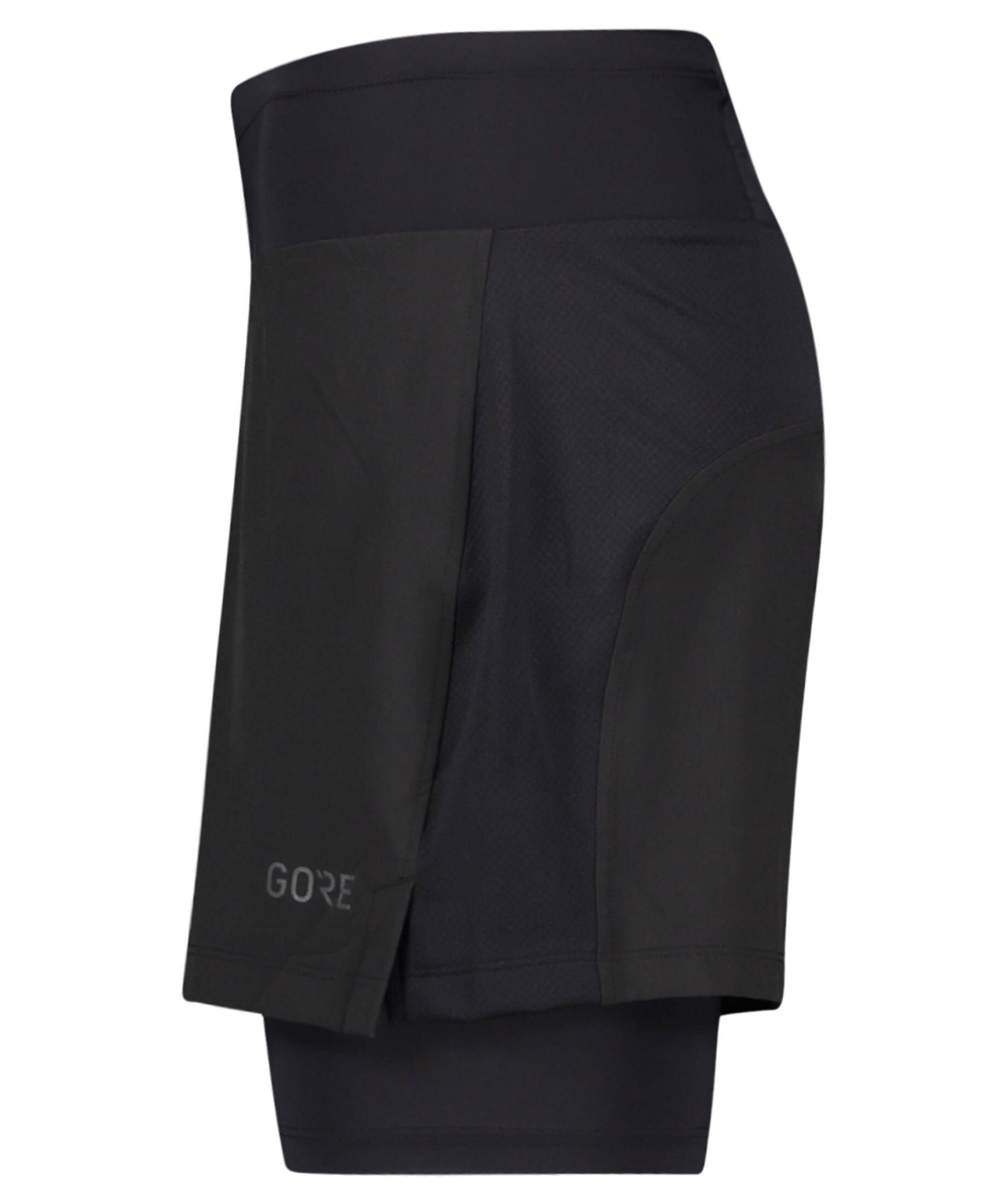 GORE® Wear Trainingsshorts Damen Laufsport (1-tlg) Shorts "R5 2in1" schwarz