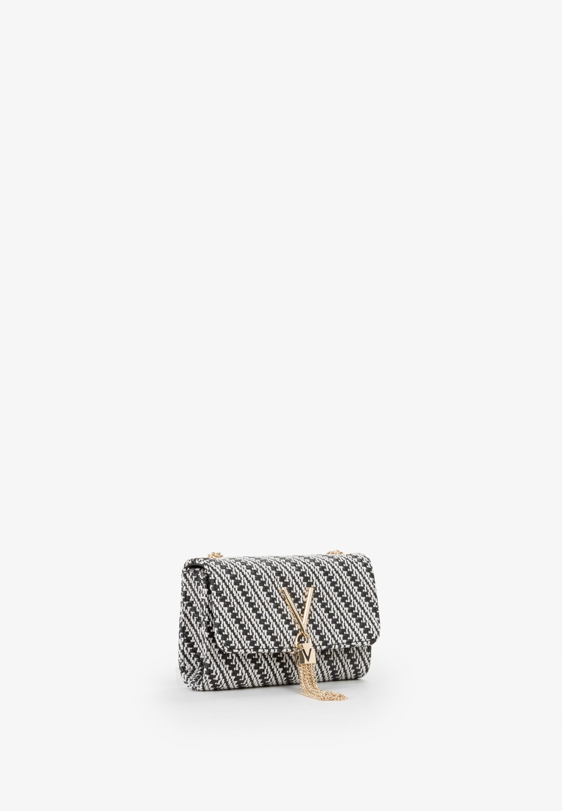 VALENTINO BAGS Umhängetasche DIVINA SUMMER, Damen Handtasche mit goldfarbenem Schmuckelement und Fransen
