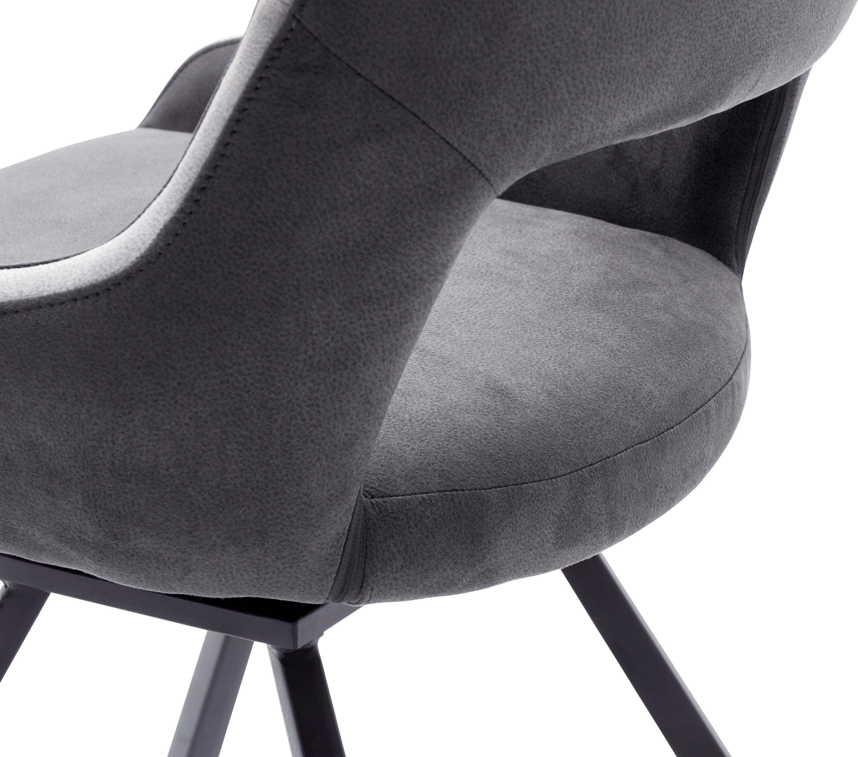Nivellierung, Stuhl furniture | St), bis (Set, 2-er Dunkelgrau 2 120 kg belastbar Esszimmerstuhl mit MCA Dunkelgrau-Grau 180°drehbar Set, Bayonne