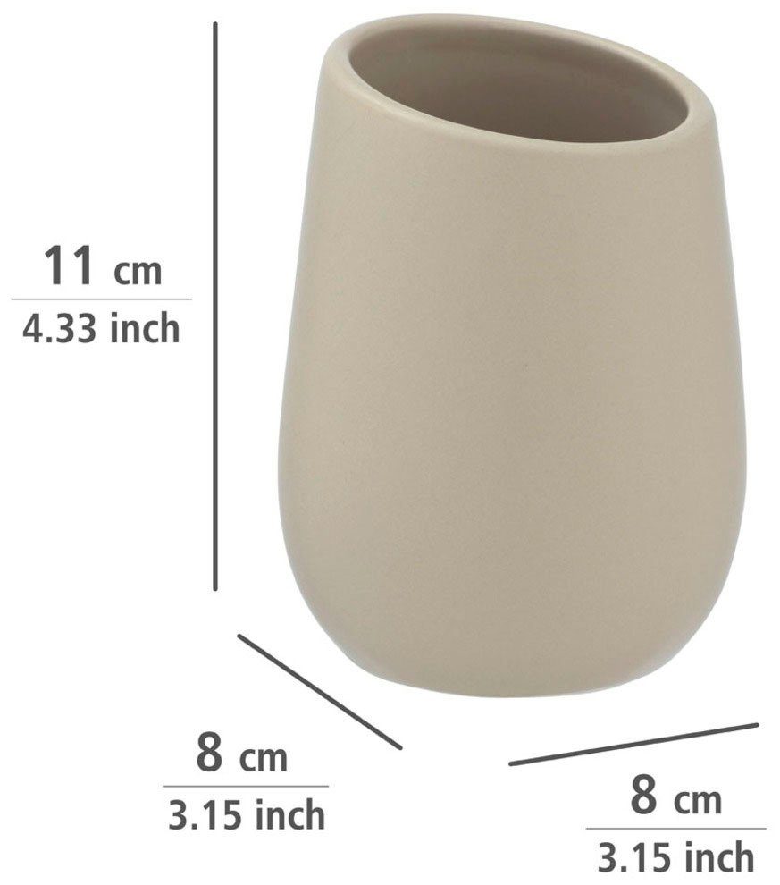 WENKO Badaccessoire-Set Badi, 3 Keramik tlg., hochwertiger Set, aus
