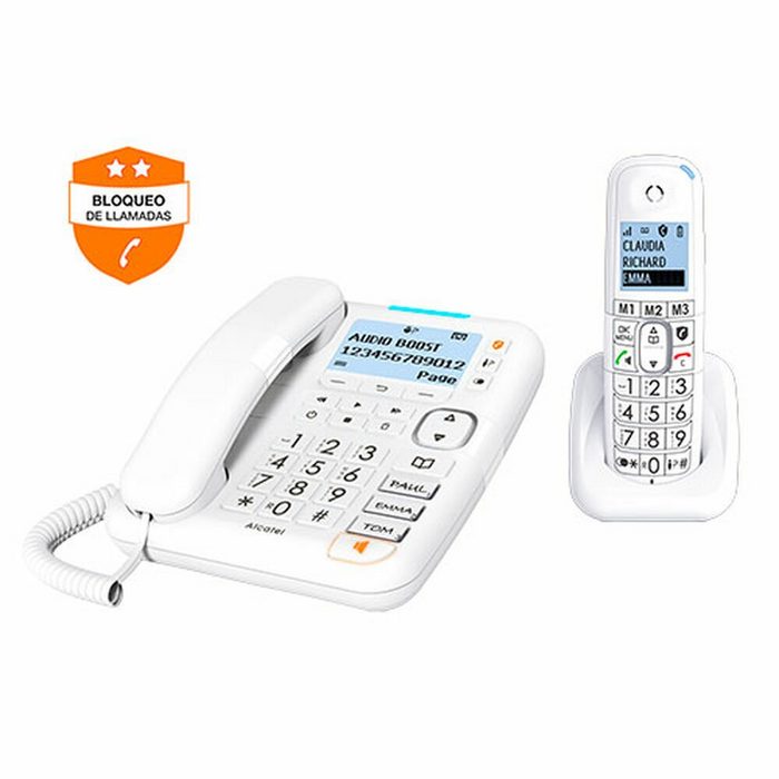 Alcatel Kabelloses Telefon Alcatel XL785 Weiß Festnetztelefon