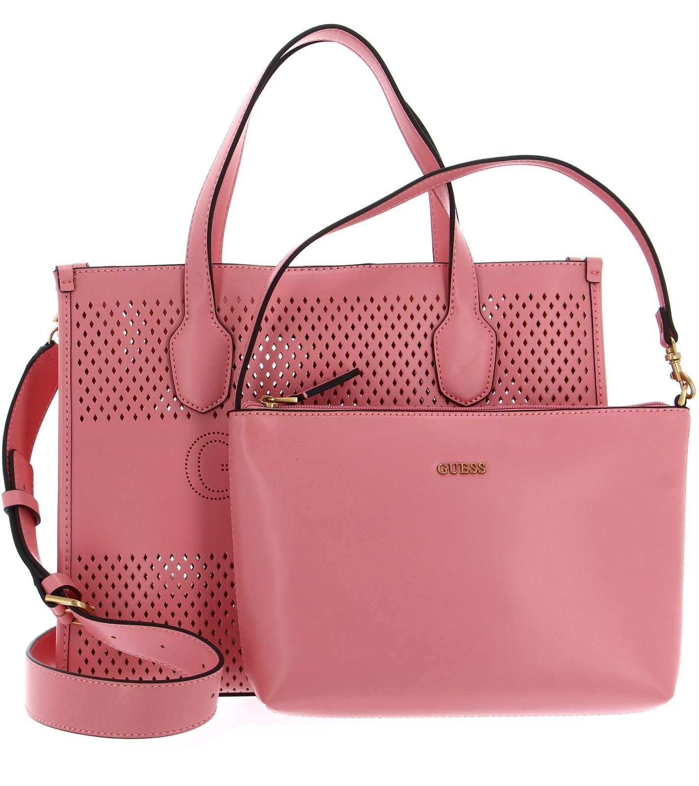 Guess Schultertasche Katey Perf (Set, 2-tlg) günstig online kaufen