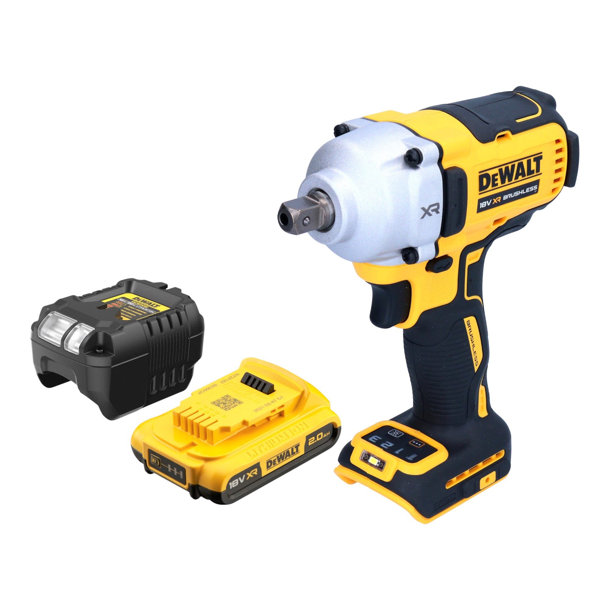 DeWalt Akku-Schlagschrauber DCF 892 D1 18 V 812 Nm 1/2" Brushless + 1x Akku 2,0 Ah + Ladegerät