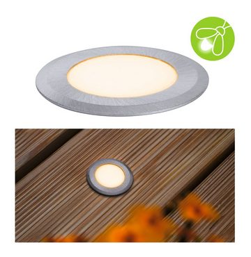 Paulmann LED Einbauleuchte IP65 rund 50mm 2200K 2,2W 60lm 230V Alu Kunststoff, Metall, LED fest integriert, Bodeneinbauleuchte Goldlicht insektenfreundlich