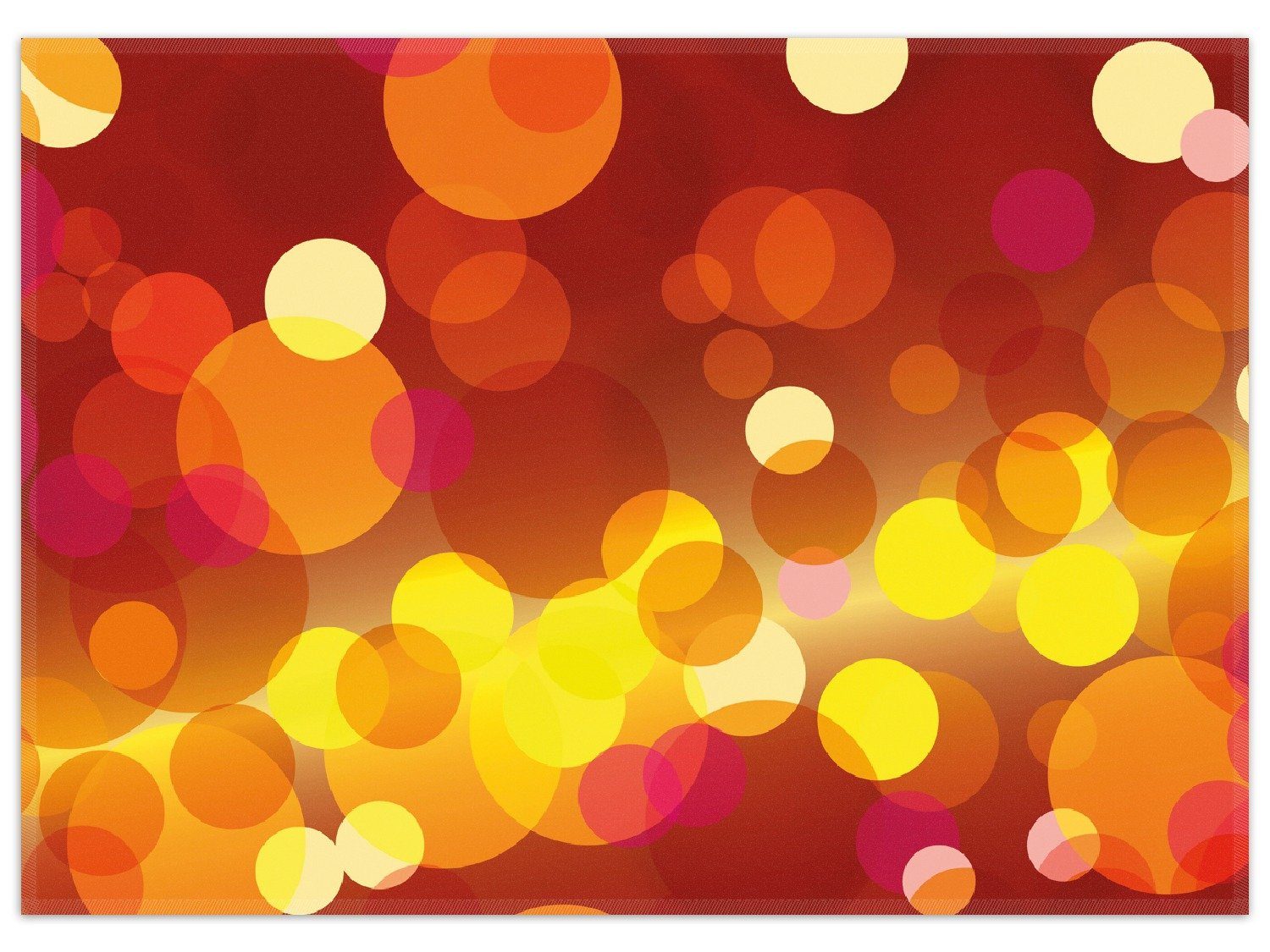 Teppich Rote gelbe und orange Kreise - harmonisches Muster