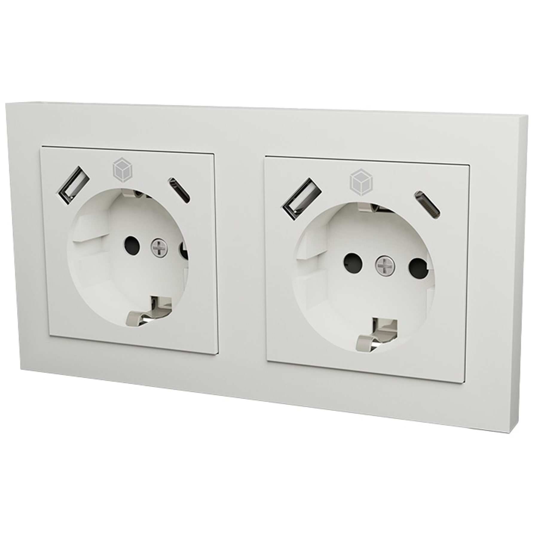 ICY BOX Unterputz-Steckdose ICY BOX Unterputz Steckdosenset IB-MPS4200W-PD