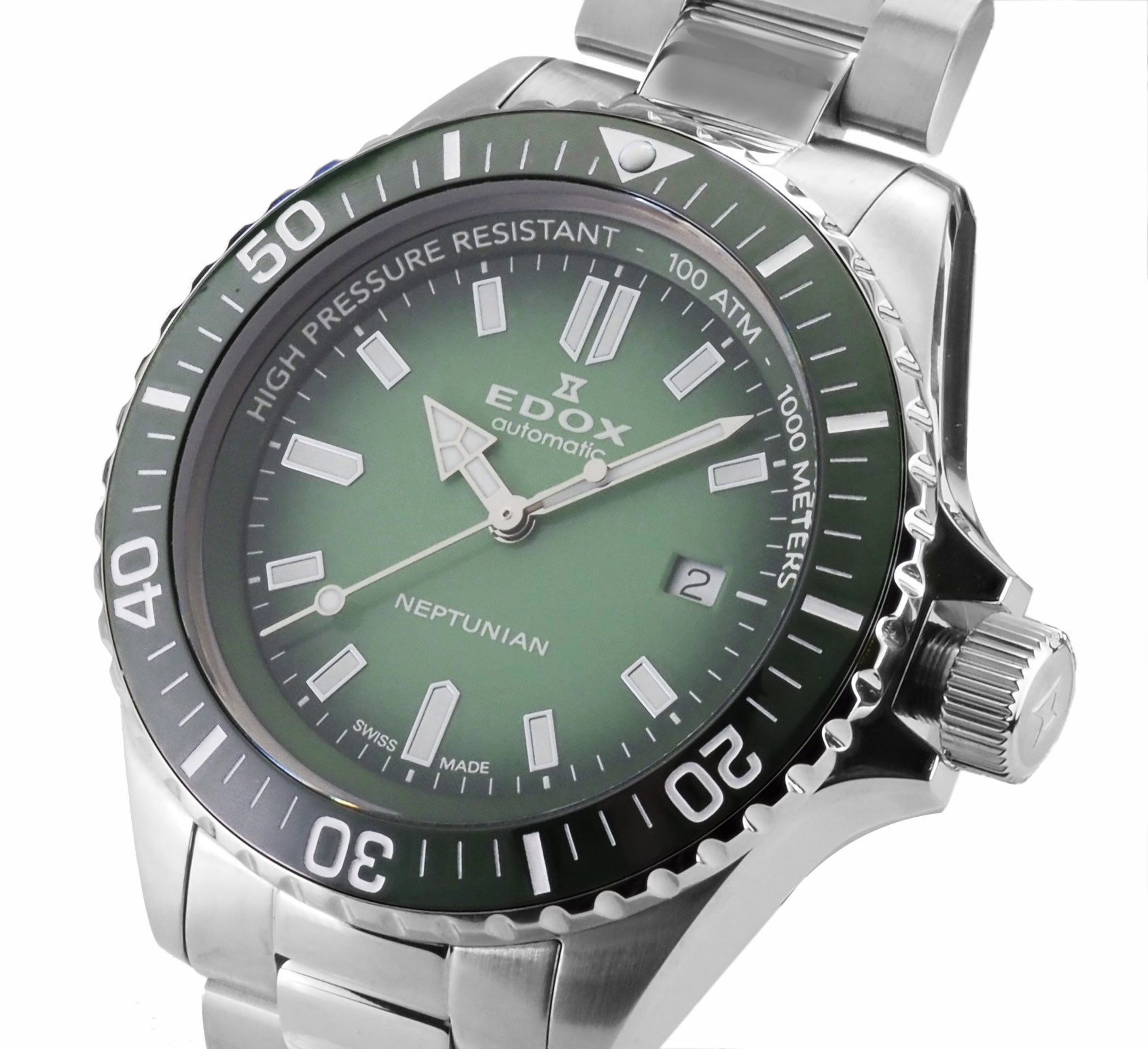 Edox Schweizer Uhr Automatik Herren Uhr 80120 3VM VDN1 SKYDIVER NEPTUNIAN Skydiver Neptunian, 100 ATM Waterresistant