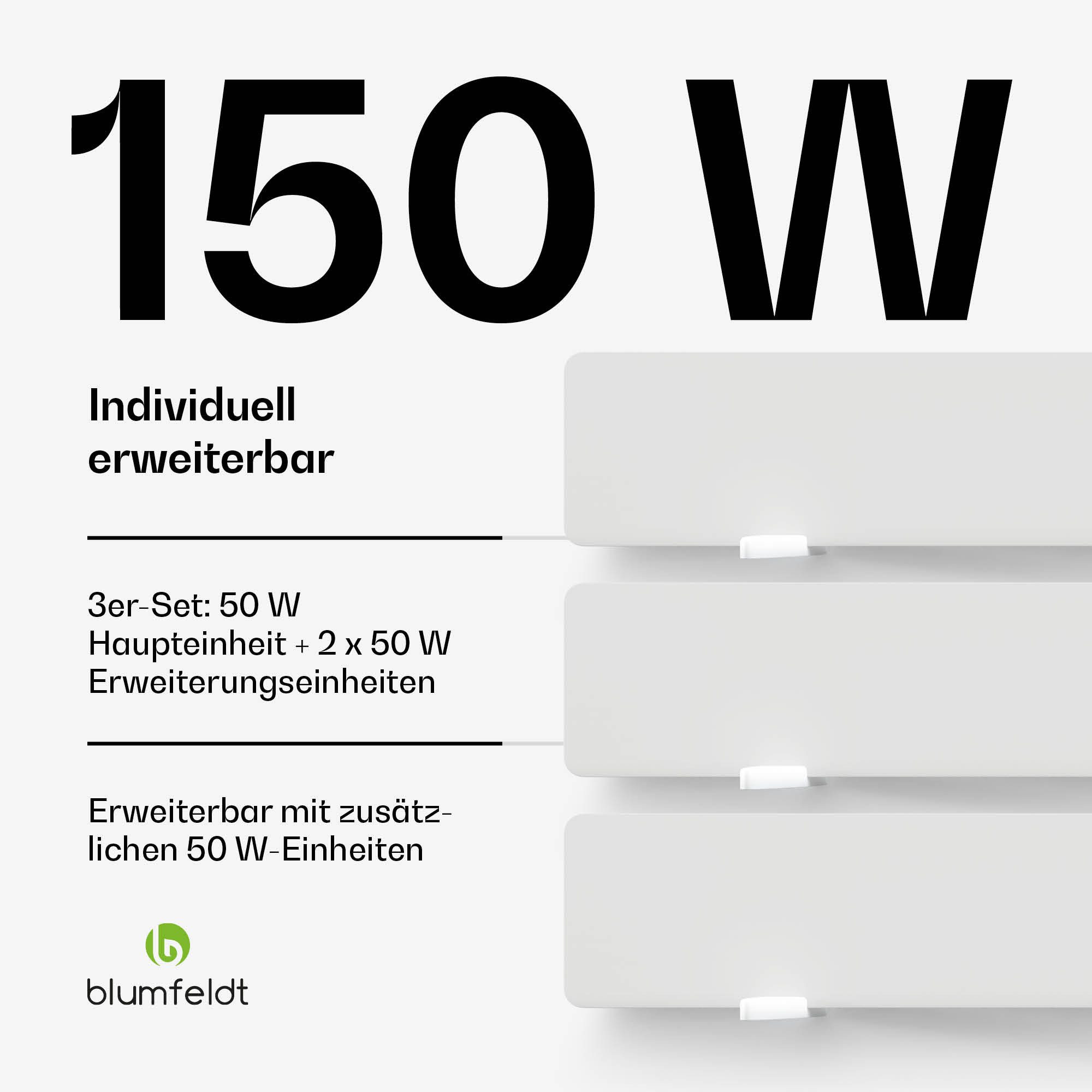 blumfeldt Heizkörper DryWave, Elektrische Infrarot-Wandtrockner 150 W Keramik 3 Set