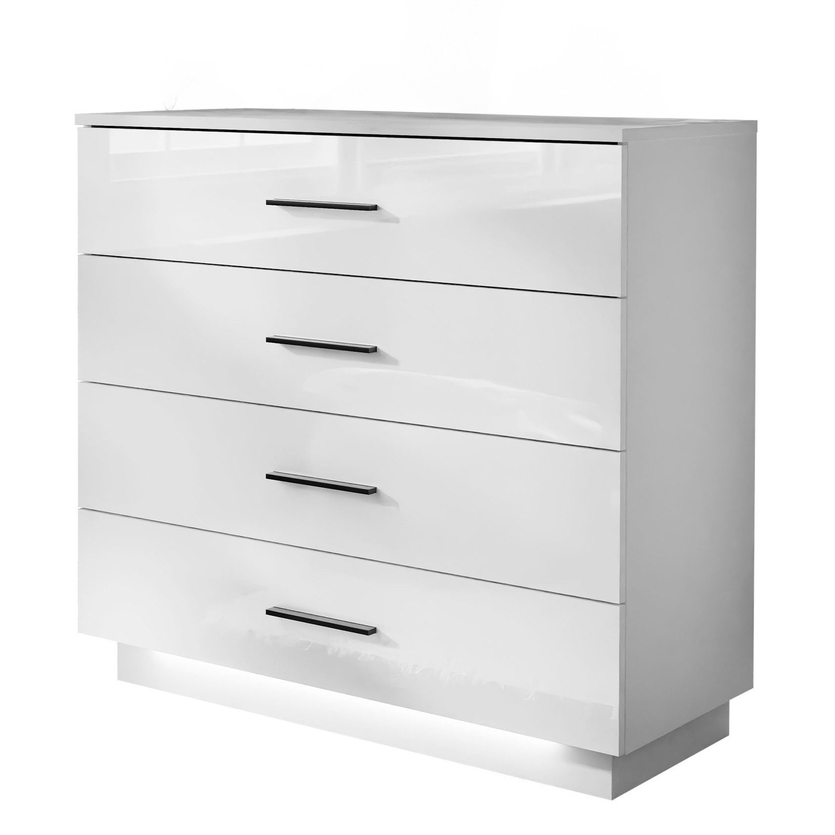 Lookway Kommode LINA mit Schubladen und schwarzen Griffen, Breite 95cm