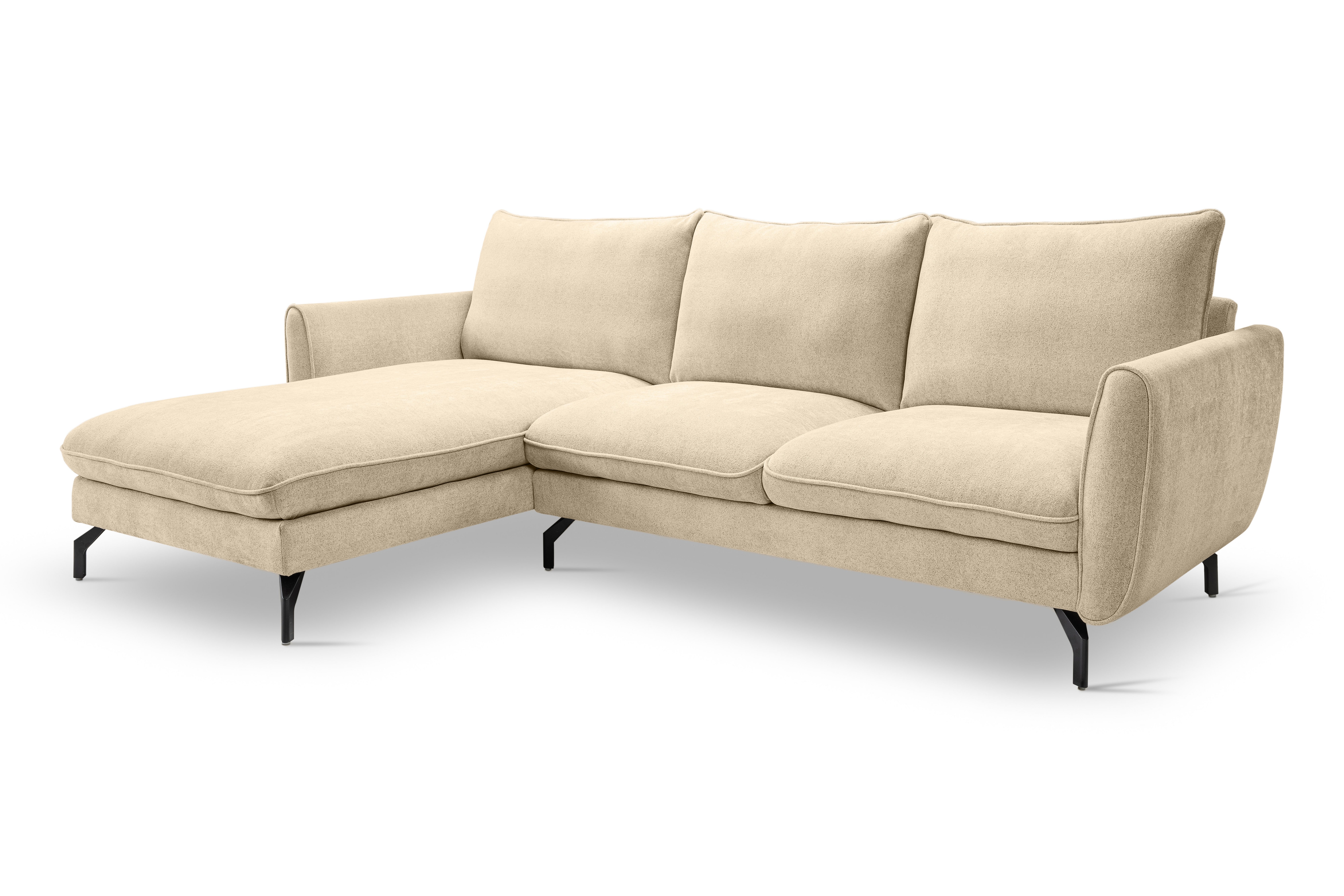 furnling Ecksofa Torano, elegante Couch mit 5 Sitzplätzen und pflegeleichtem Webstoff