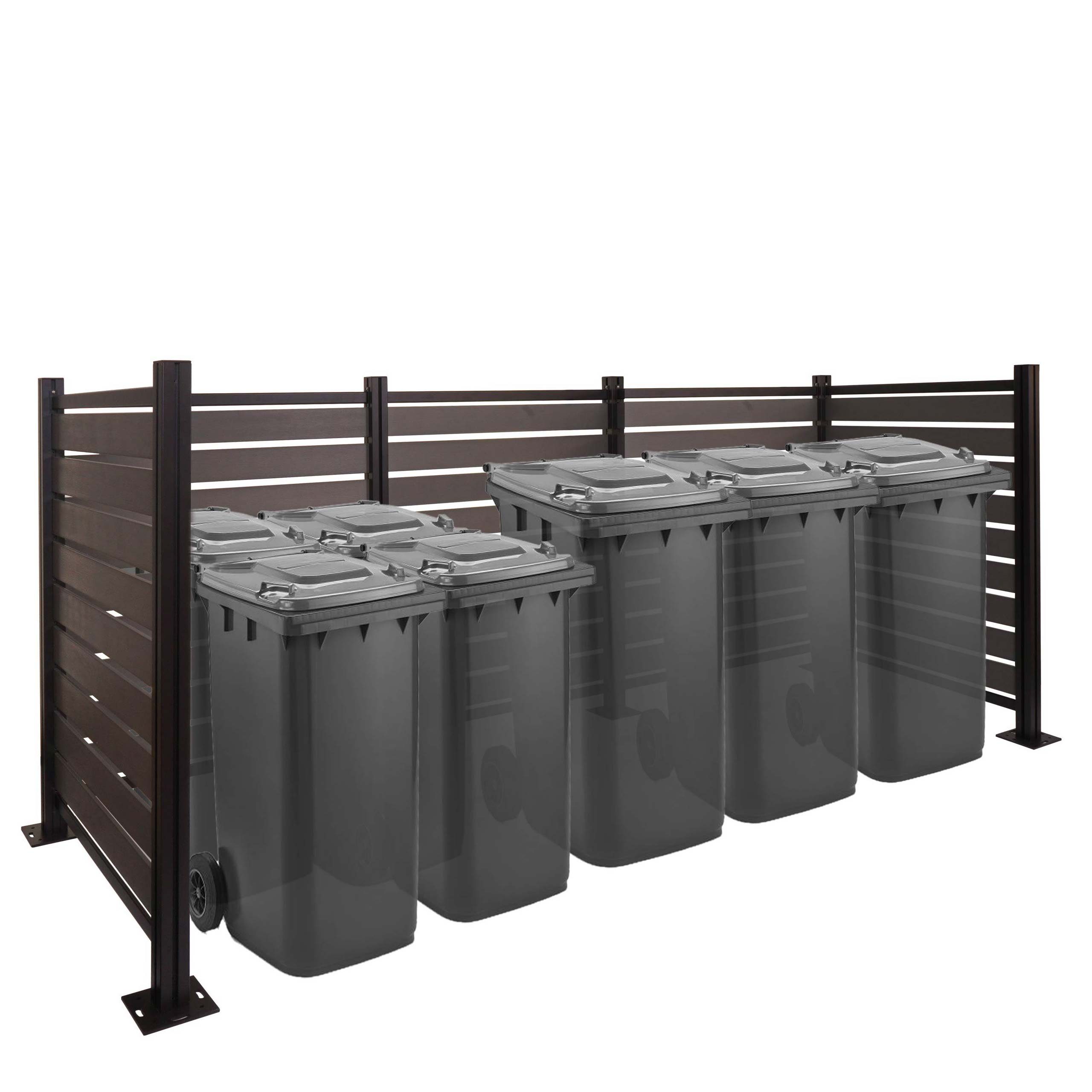 MCW Mülltonnenbox MCW-K57-4 (5 St), Beliebig erweiterbar, Einfache Montage (Stecksystem)