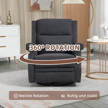HAUSS SPLOE Drehstuhl 360 Grad drehbarer Freizeitstuhl Lounge-Sessel Sessel mit Fußstütze (für das Kinderzimmer, Hotel, Schlafzimmer, Büro, Lounge)