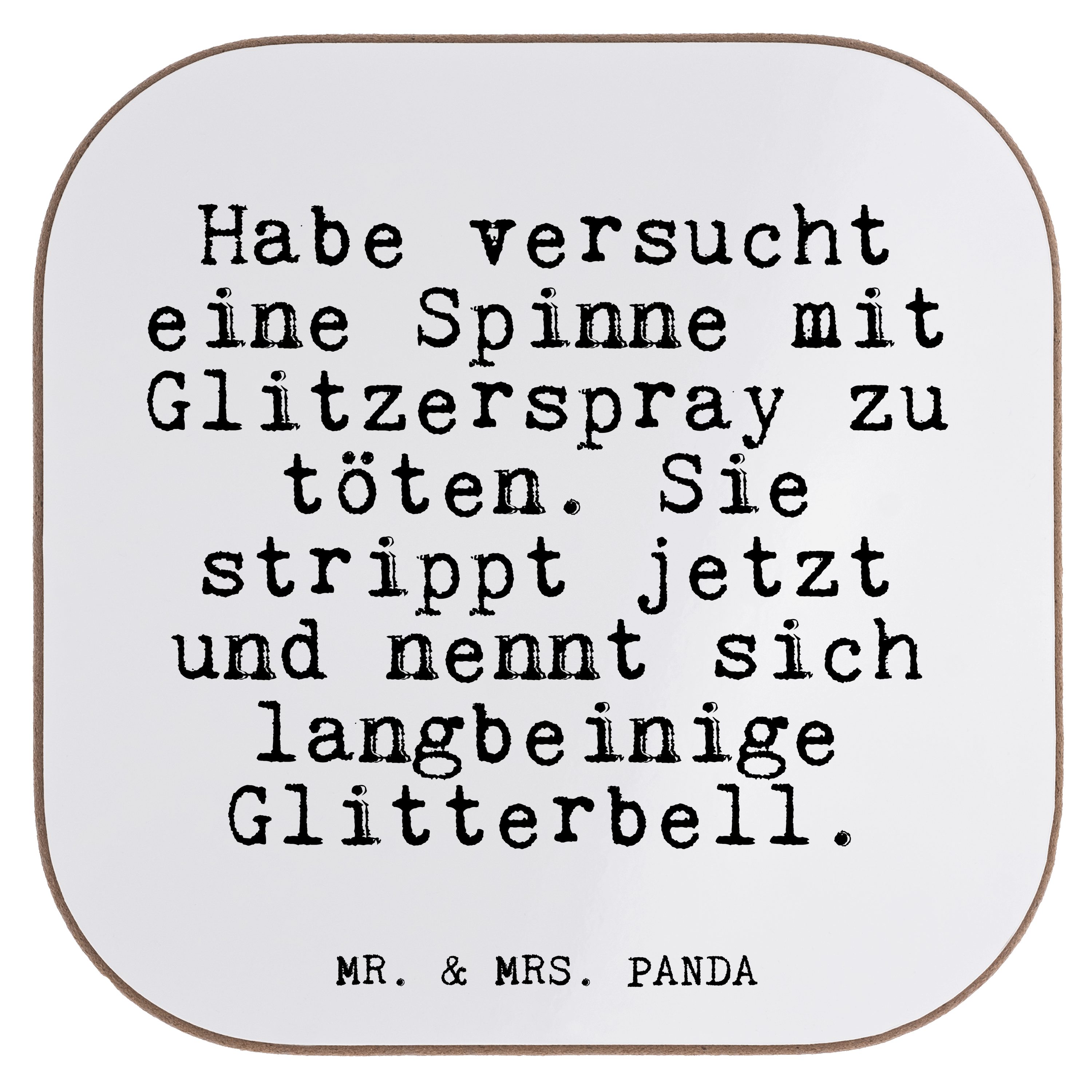 Mr. & Mrs. Panda Getränkeuntersetzer »Habe versucht eine Spinne