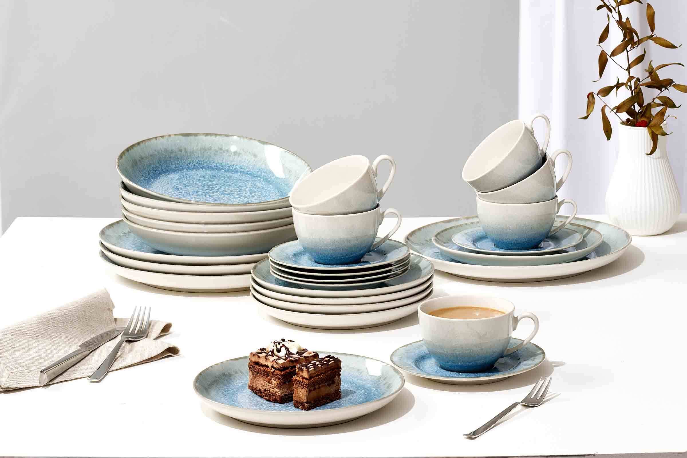 Ritzenhoff & Breker Kaffeeservice Oslo Kaffeeservice 18er Set (18-tlg), 6 Personen, Steinzeug