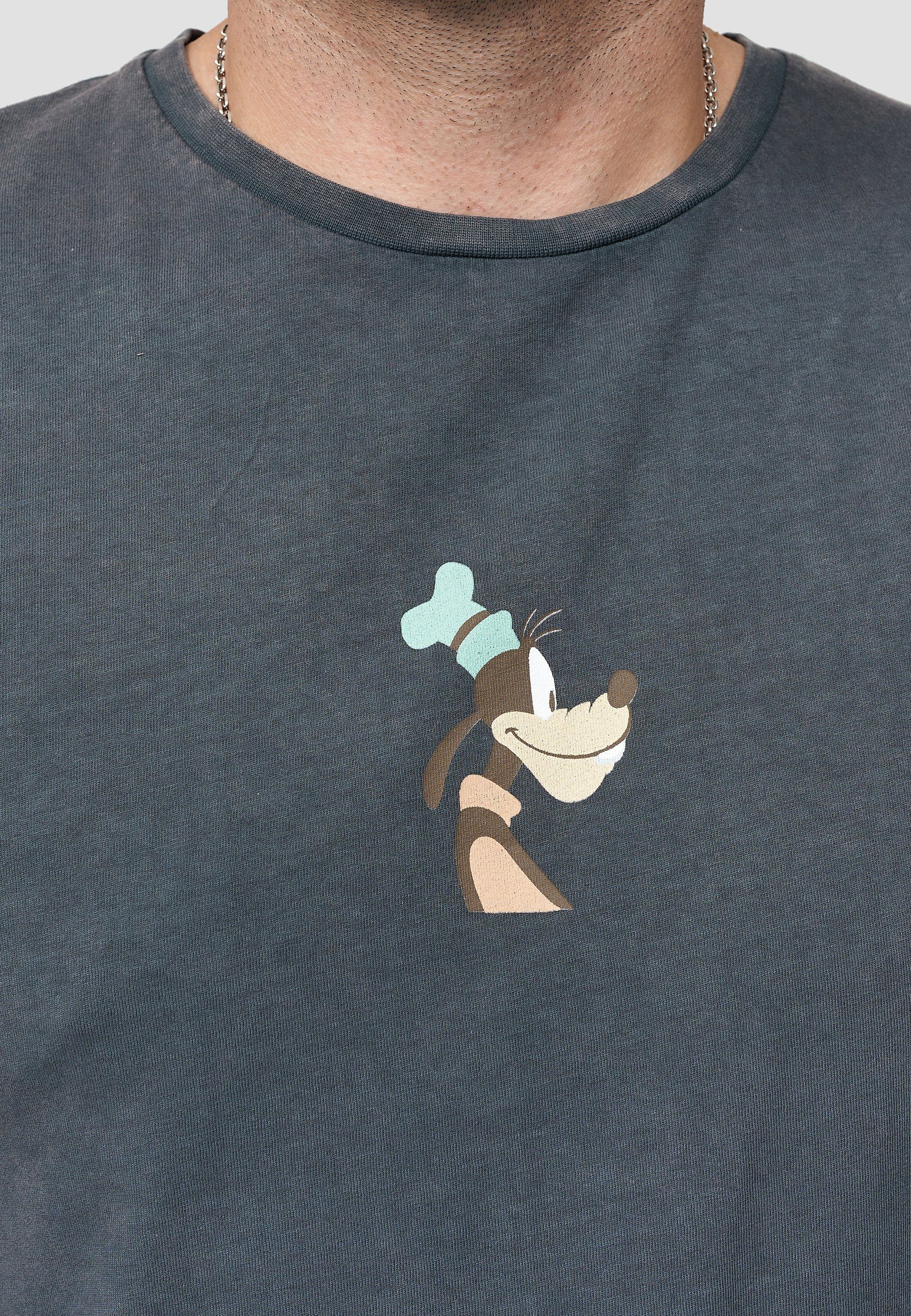 Disney Profile GOTS Goofy Side Bio-Baumwolle Recovered zertifizierte T-Shirt Kohlegrau