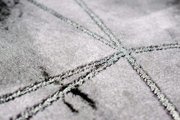Teppich Teppich Wohnzimmer Marmor Muster mit Glanzfasern grau, Carpetia, rechteckig, Höhe: 12 mm