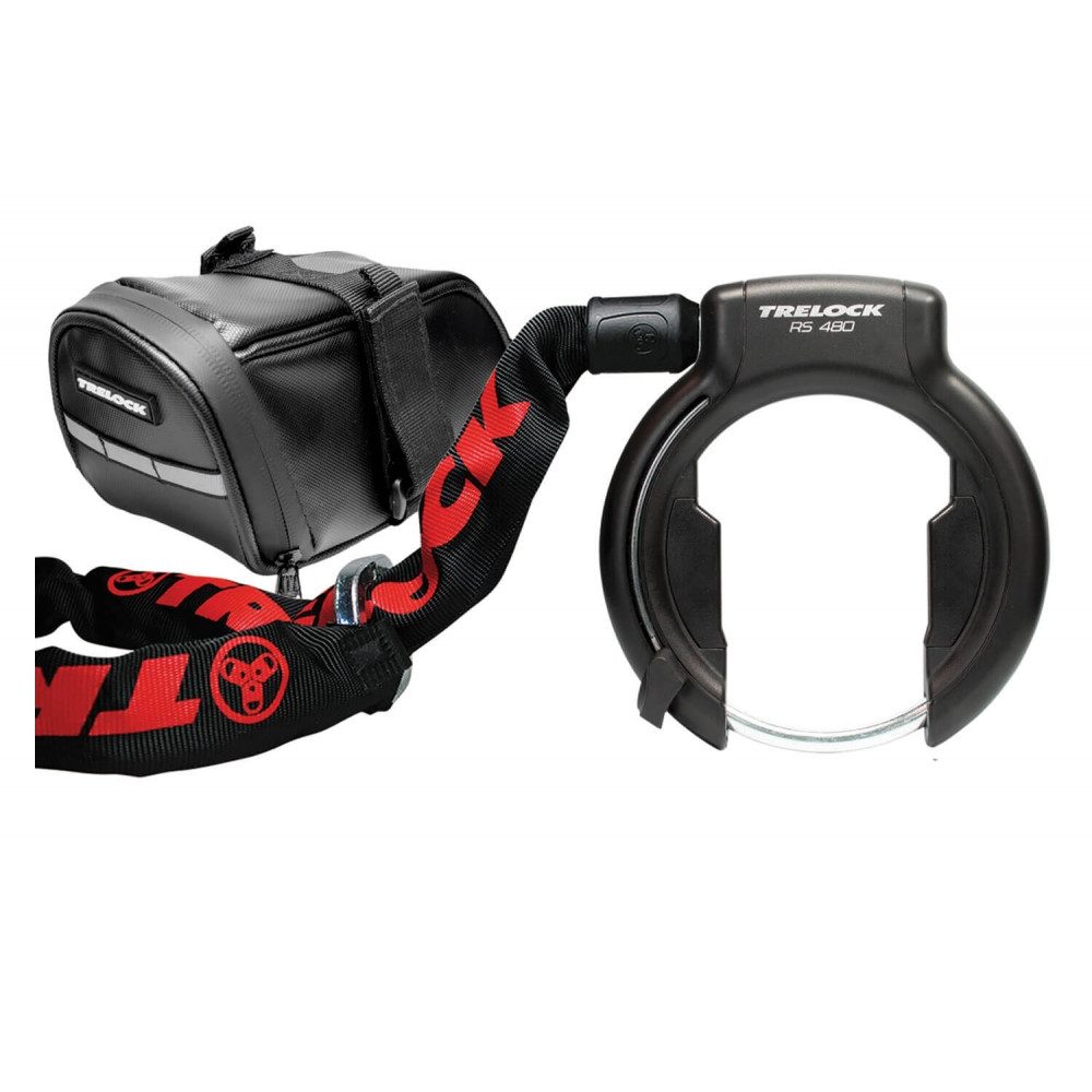 Trelock Rahmenschloss Rahmenschloss Set RS 480 AZ+ZR355 Fahrradzubehör Schwarz
