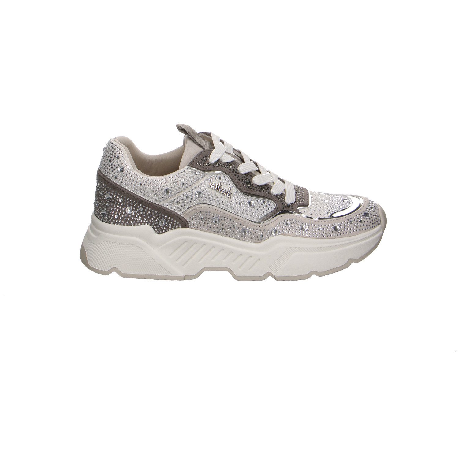 La Strada La Strada Lt Grey White Stone Metallic, Glanzleder Schnürschuhe grau Schnürschuh