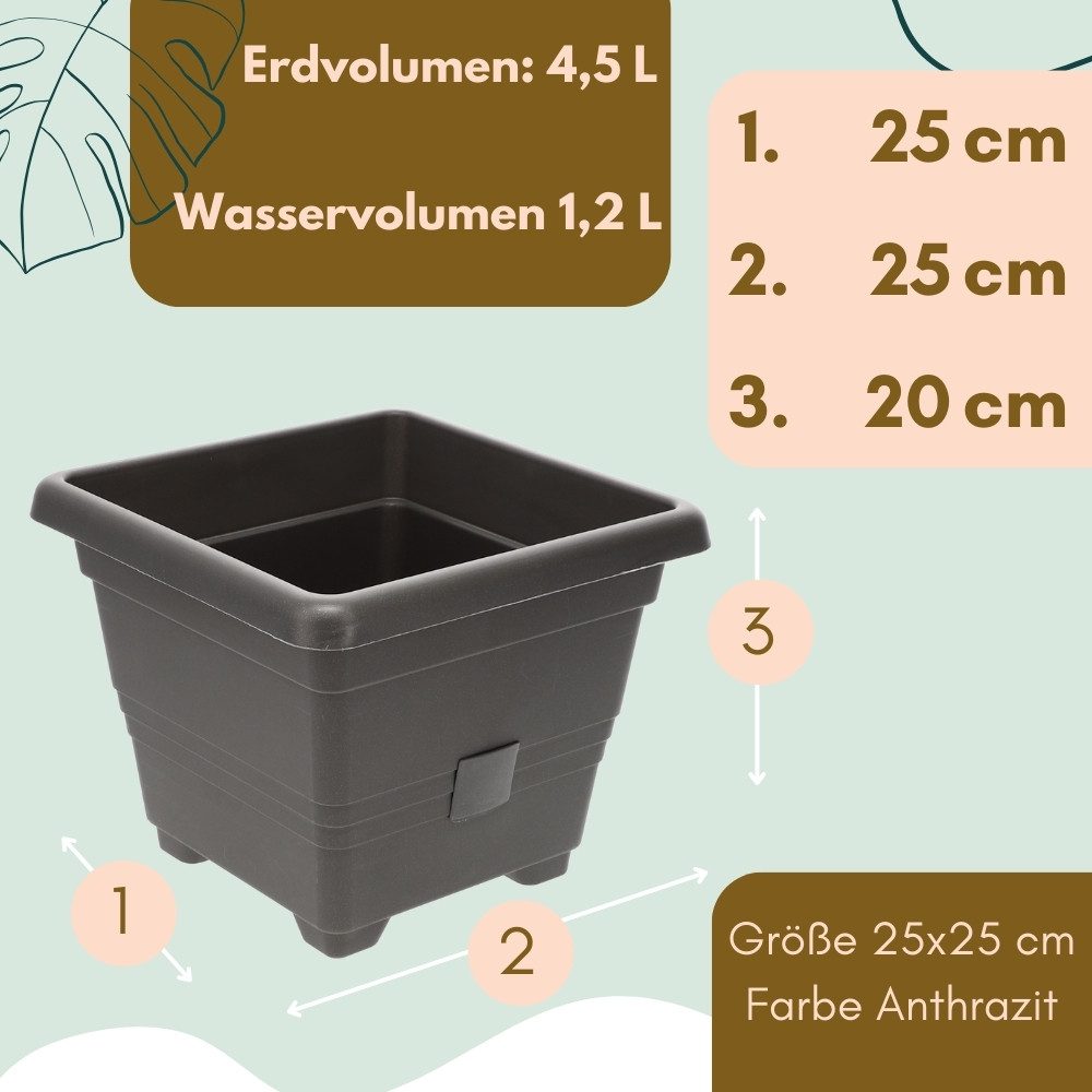 GarPet Pflanzkübel Pflanzkübel Rechteckig Blumenkübel Blumentopf günstig online kaufen