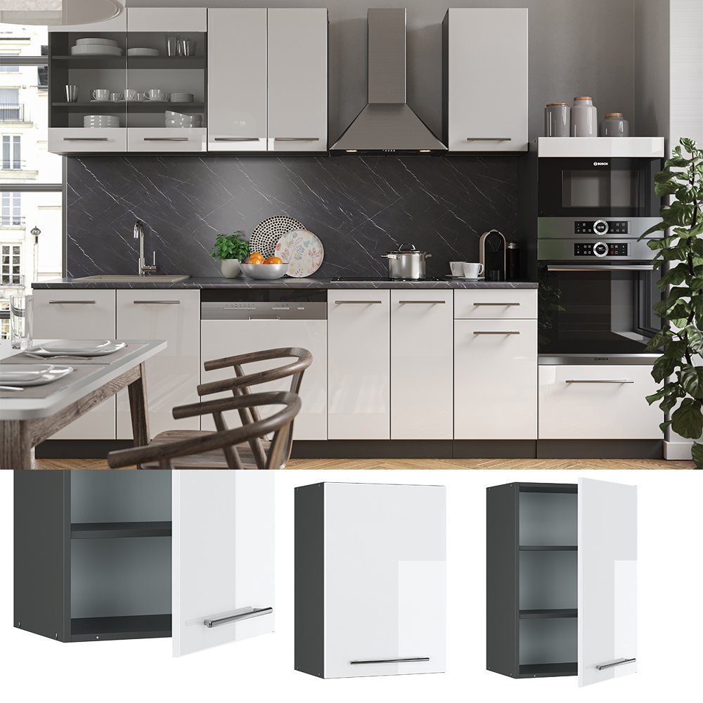 Vicco Hängeschrank Fame-Line, Weiß Hochglanz/Anthrazit, 50 günstig online kaufen