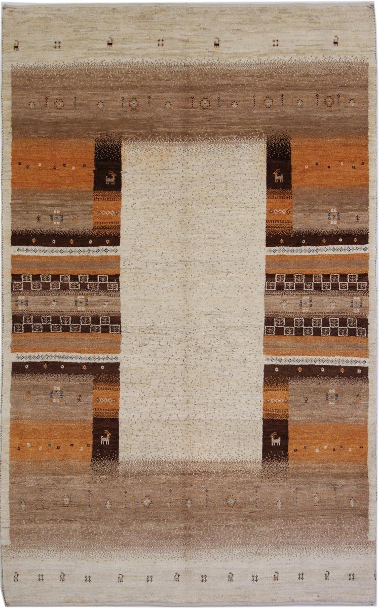 Orientteppich Perser Gabbeh Loribaft 161x256 Handgeknüpfter Moderner Orientteppich, Nain Trading, rechteckig, Höhe: 12 mm