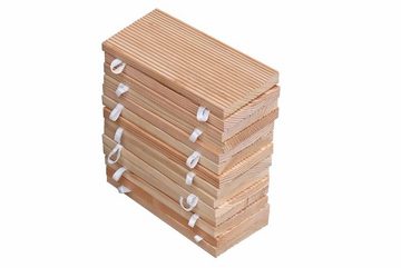 Mega-Holz Terrassendielen Rollweg Lärche 26 x 250 cm Set 4er Set, BxL: je 26x1000 cm, 20 mm Stärke, (Sparset, 4-St), Beidseitig geriffelt