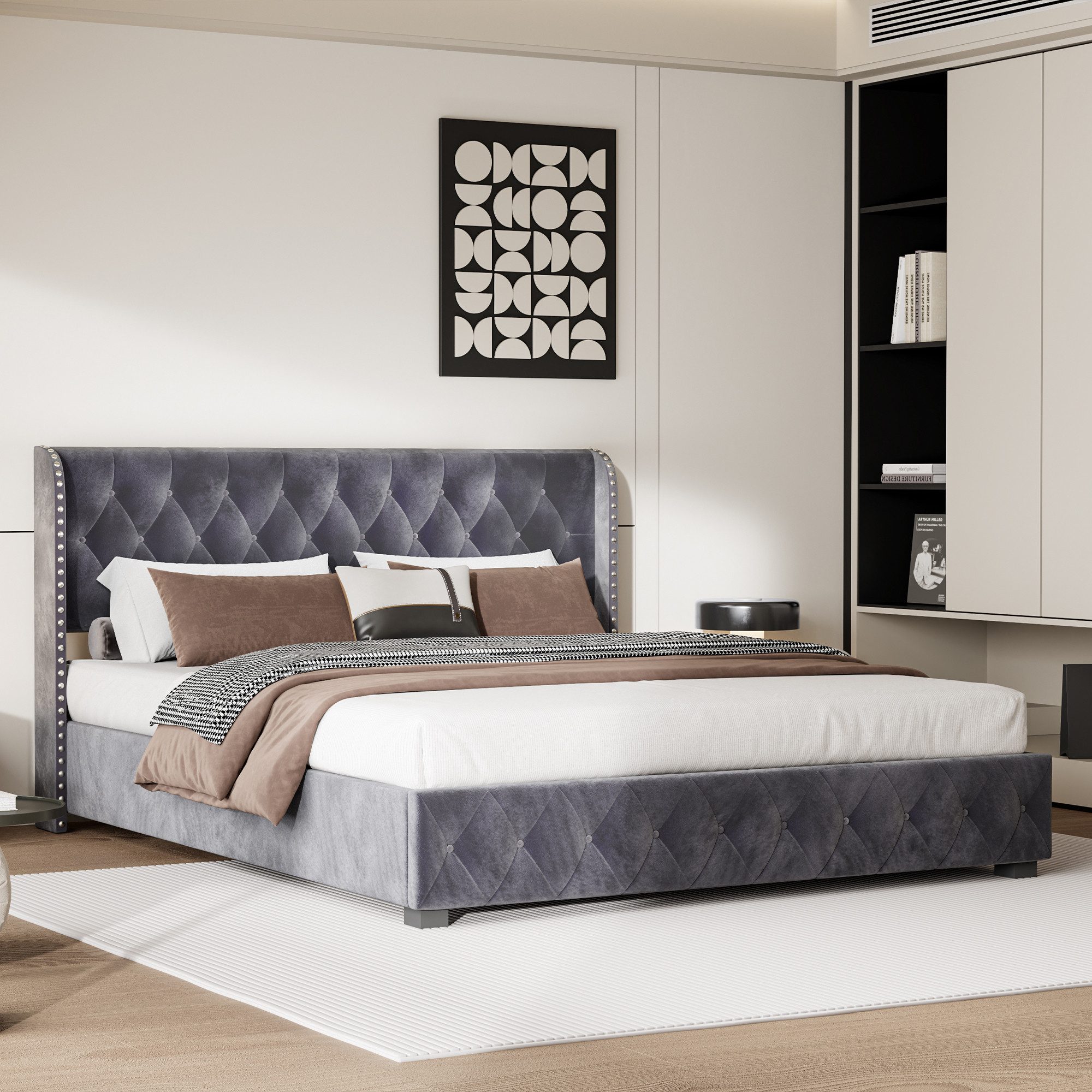 Furnishings Home Polsterbett Stauraumbett Doppelbett Chesterfield günstig online kaufen