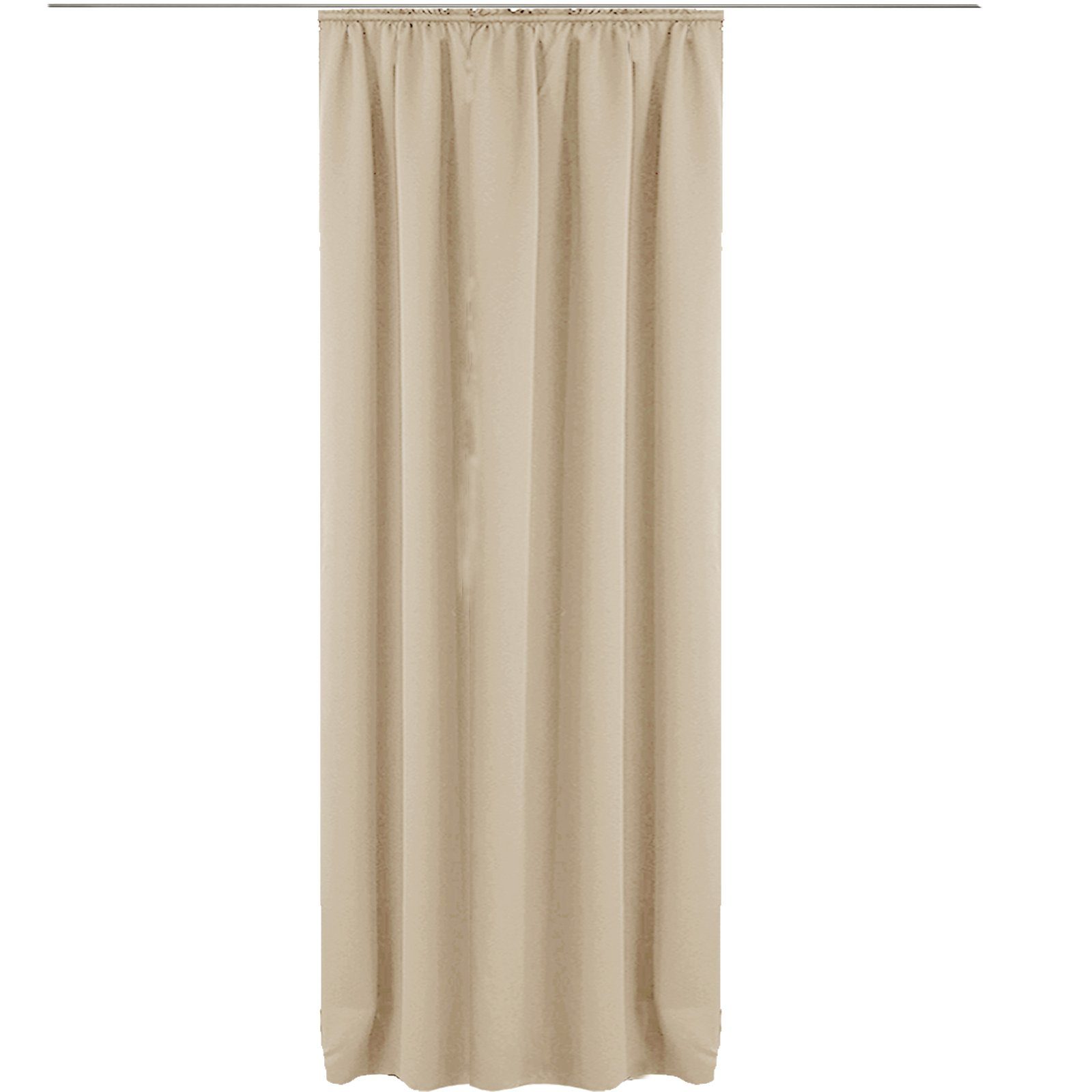 JEMIDI Gardine Vorhang blickdicht, 140x245cm, Kräuselband, günstig online kaufen