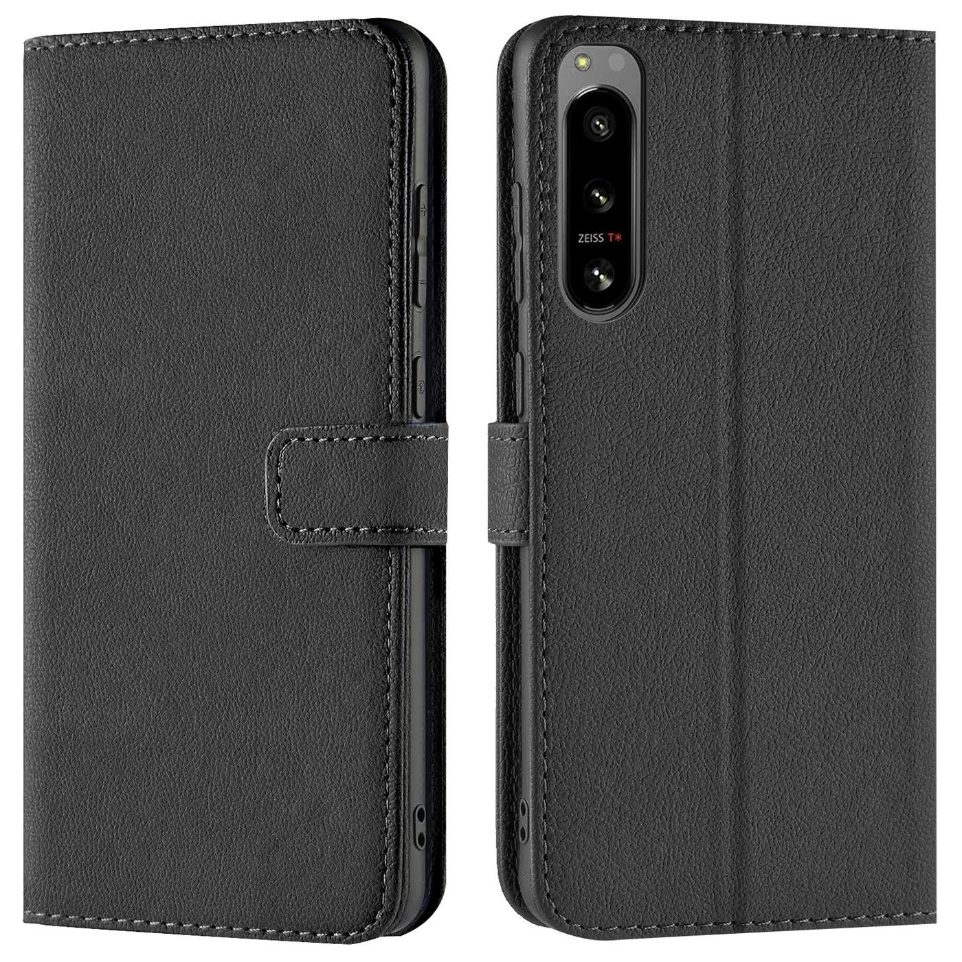 CoolGadget Handyhülle Book Case Handy Tasche für Sony Xperia 5 IV 6,1 Zoll, Hülle Klapphülle Flip Cover für Sony 5 IV 2022 Schutzhülle stoßfest