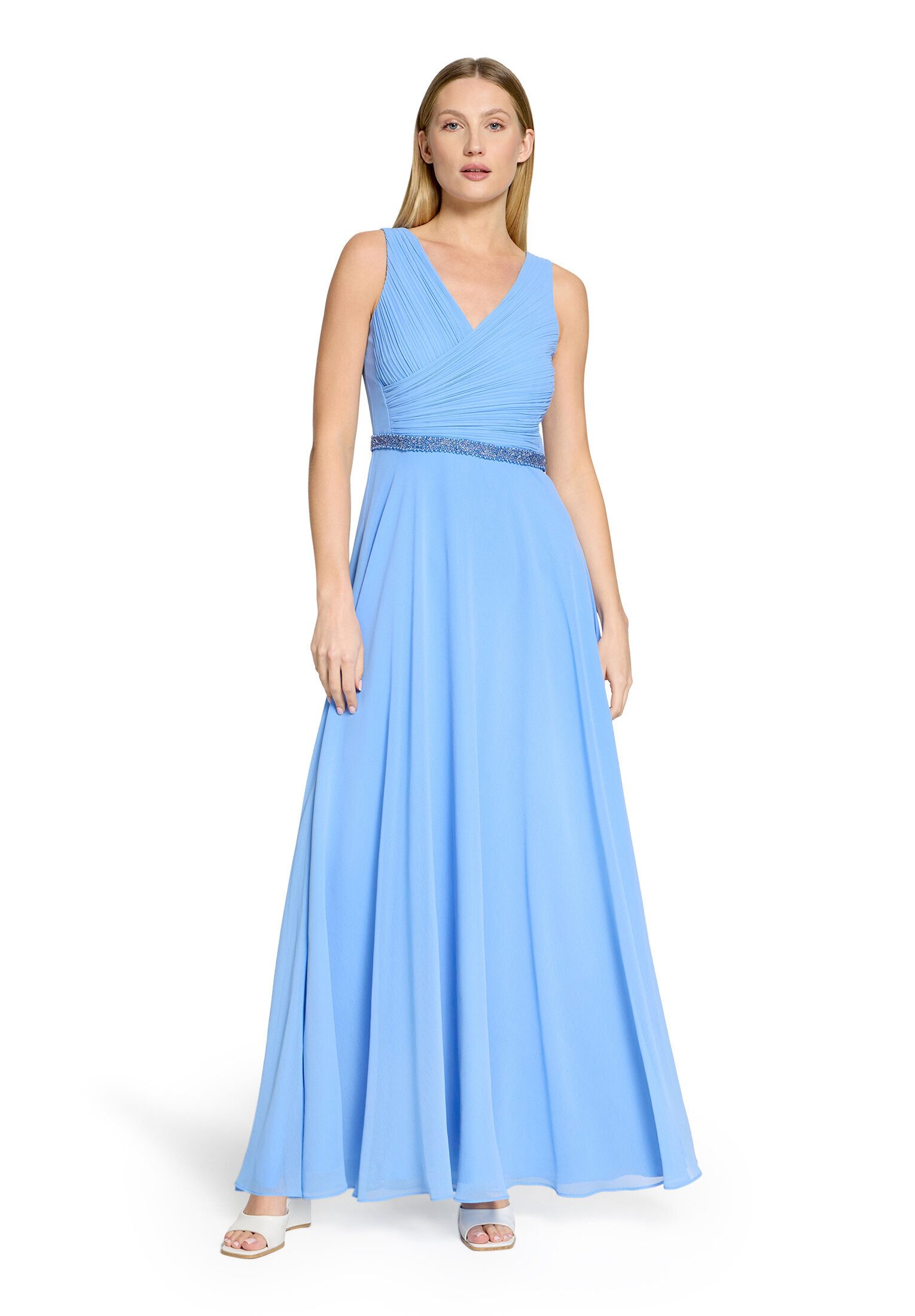 Vera Mont Abendkleid Damen mit Plissee Dekoelemente