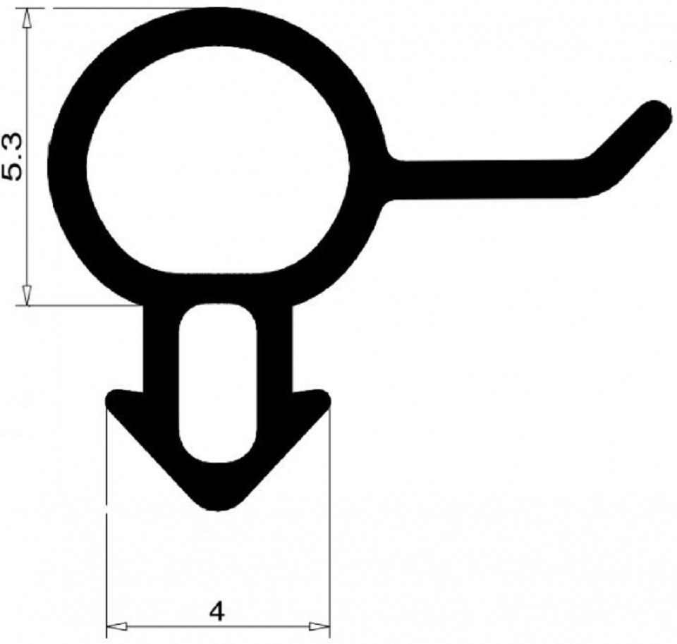 Einfach Dichtungen Profildichtungsband Anschlagdichtung I 5m I Farbe Schwarz ► Langlebig und wartungsfrei