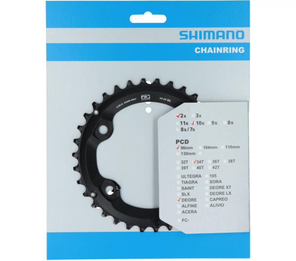 Kettenschaltung SHIMANO Kettenblatt DEORE FC-M6000-2 34 Zähne - präziser Antrieb für 2