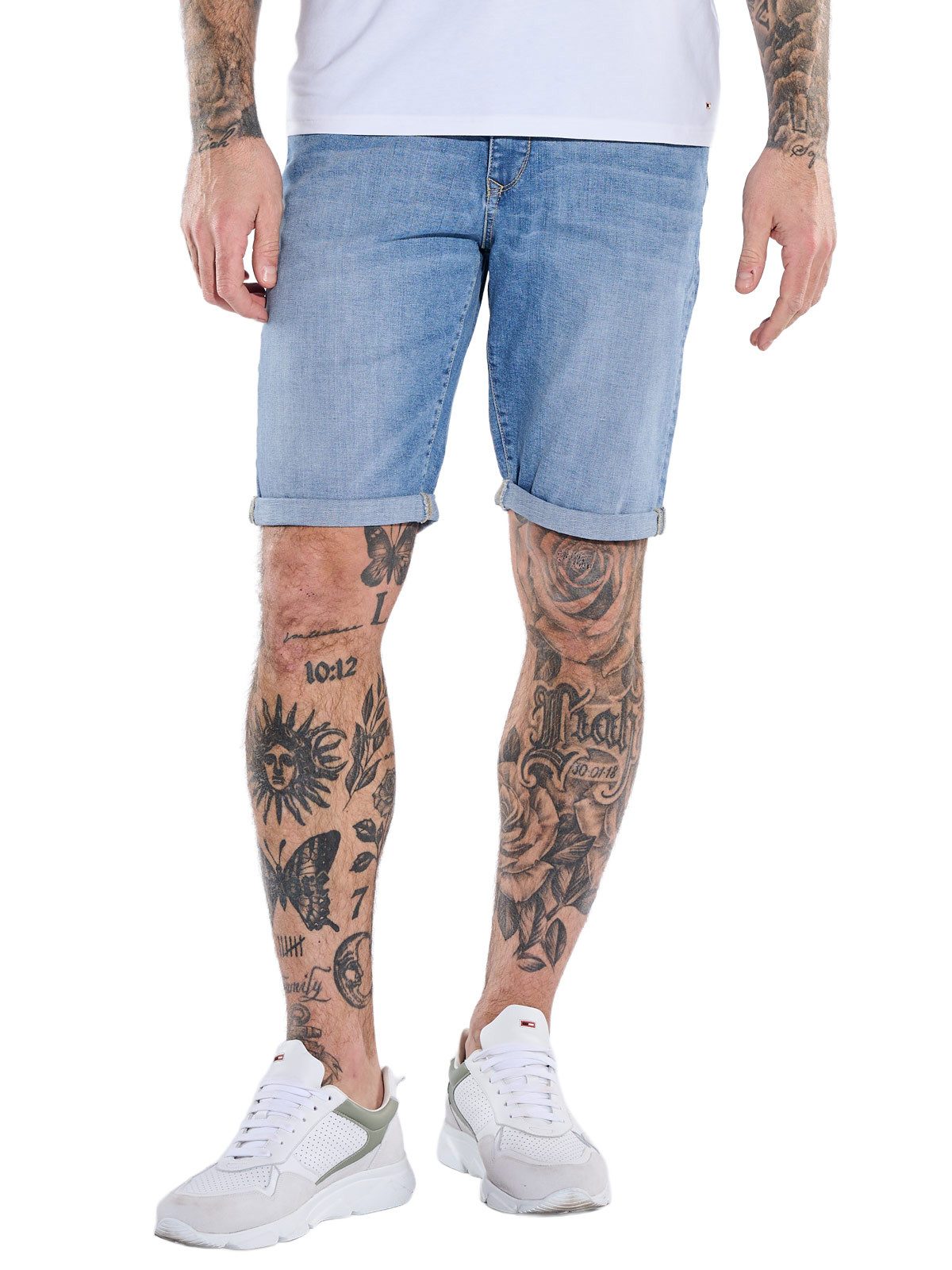 emilio adani Jeansshorts Herren Sportive 5-Pocket-Shorts, Hellblau