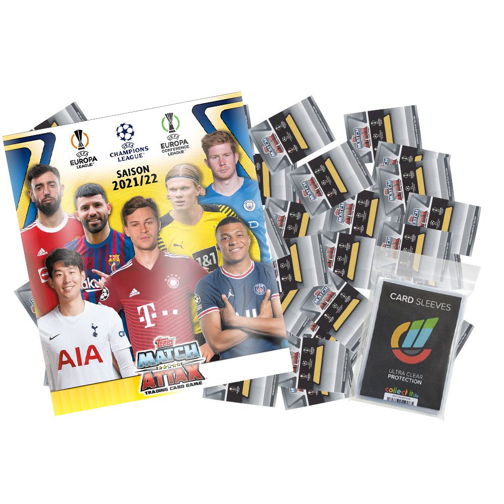 Topps Sammelkarte Champions League 21/22-Komplettsatz(491 Cards)+Mappe(ohne limitierte)