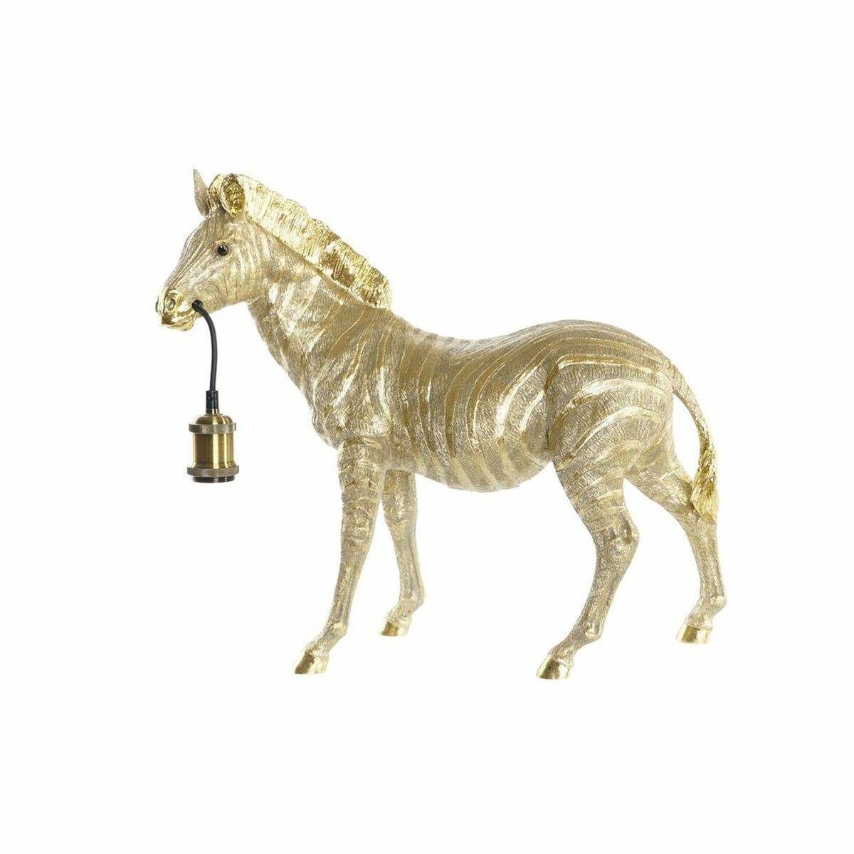 DKD Home Decor Tischleuchte Deko-Lampe 'Zebra', gold, 22 x 55 x H 51 cm