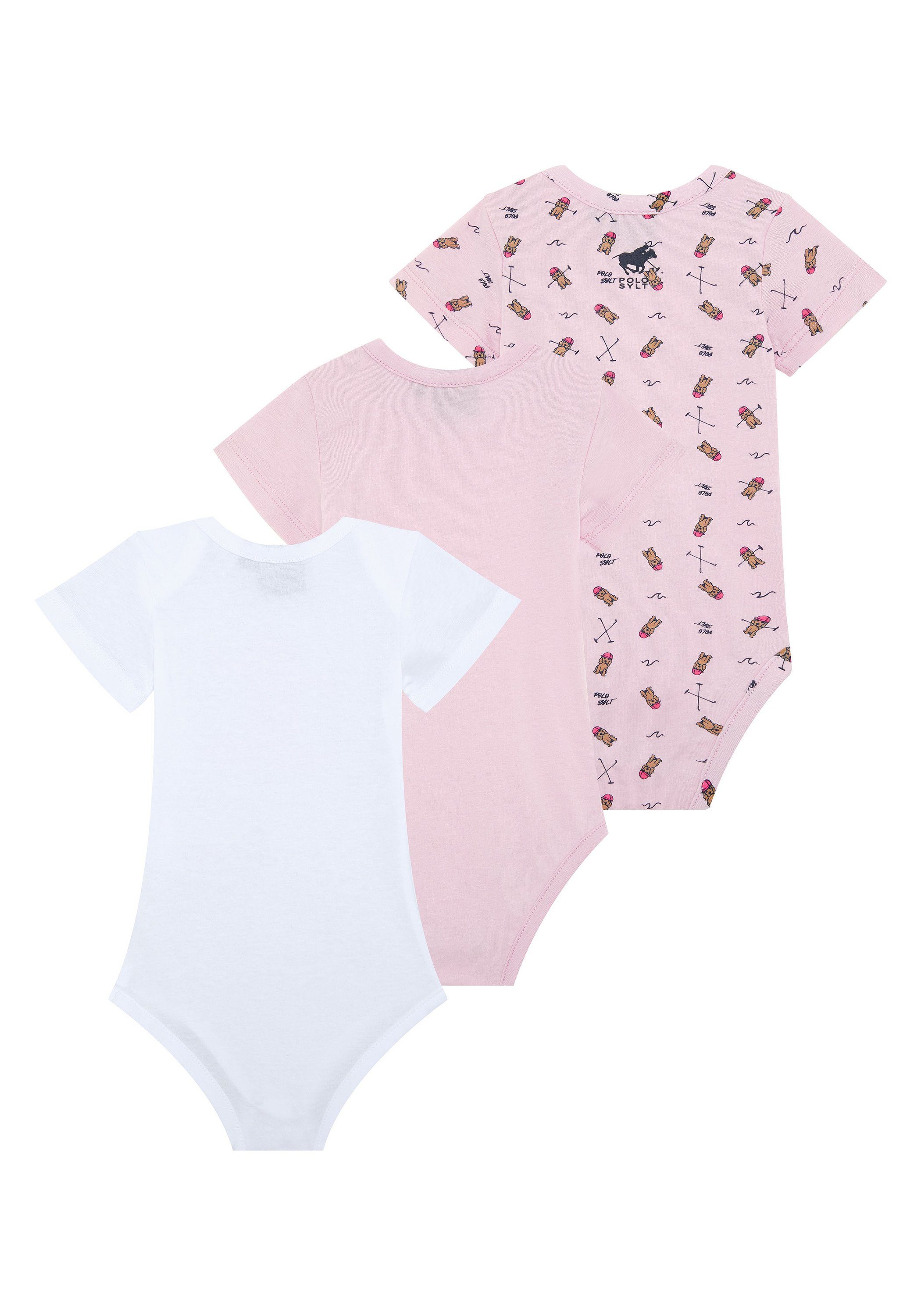 Polo Sylt Kurzarmbody im 3er-Pack mit kurzen Ärmeln (Set, 3-tlg)