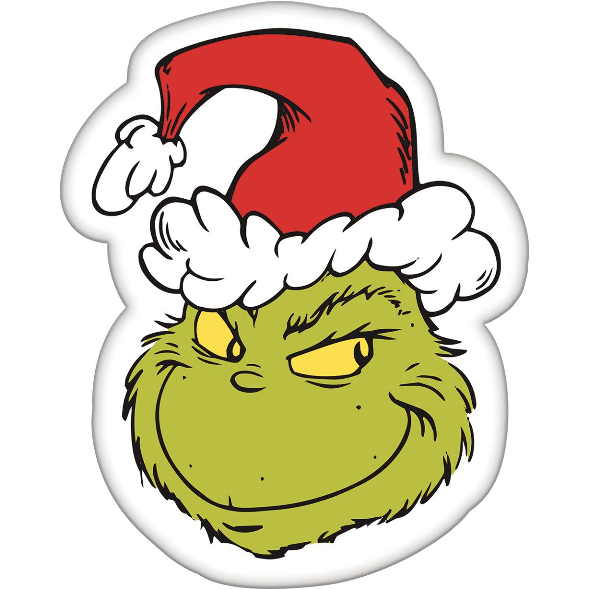 The Grinch Dekokissen Formkissen Kuschelkissen aus Polarfleece mit Charakter Design