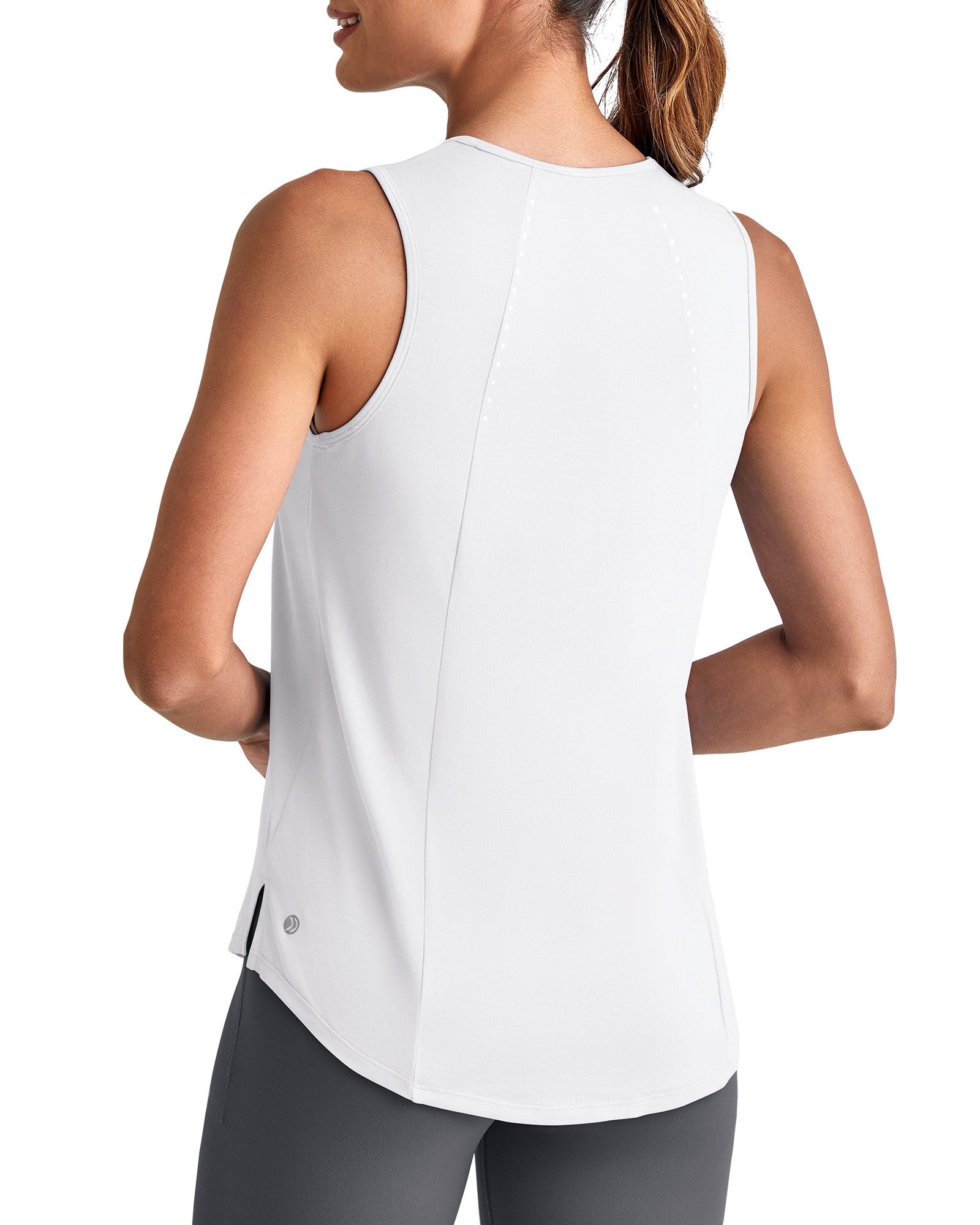 G4Free Tanktop Damen hoher Halsausschnitt, sportliche lange Tanks, ärmellos Sommer-Lauf- und Fitnessstudio-Shirts – Bild 3 von 5