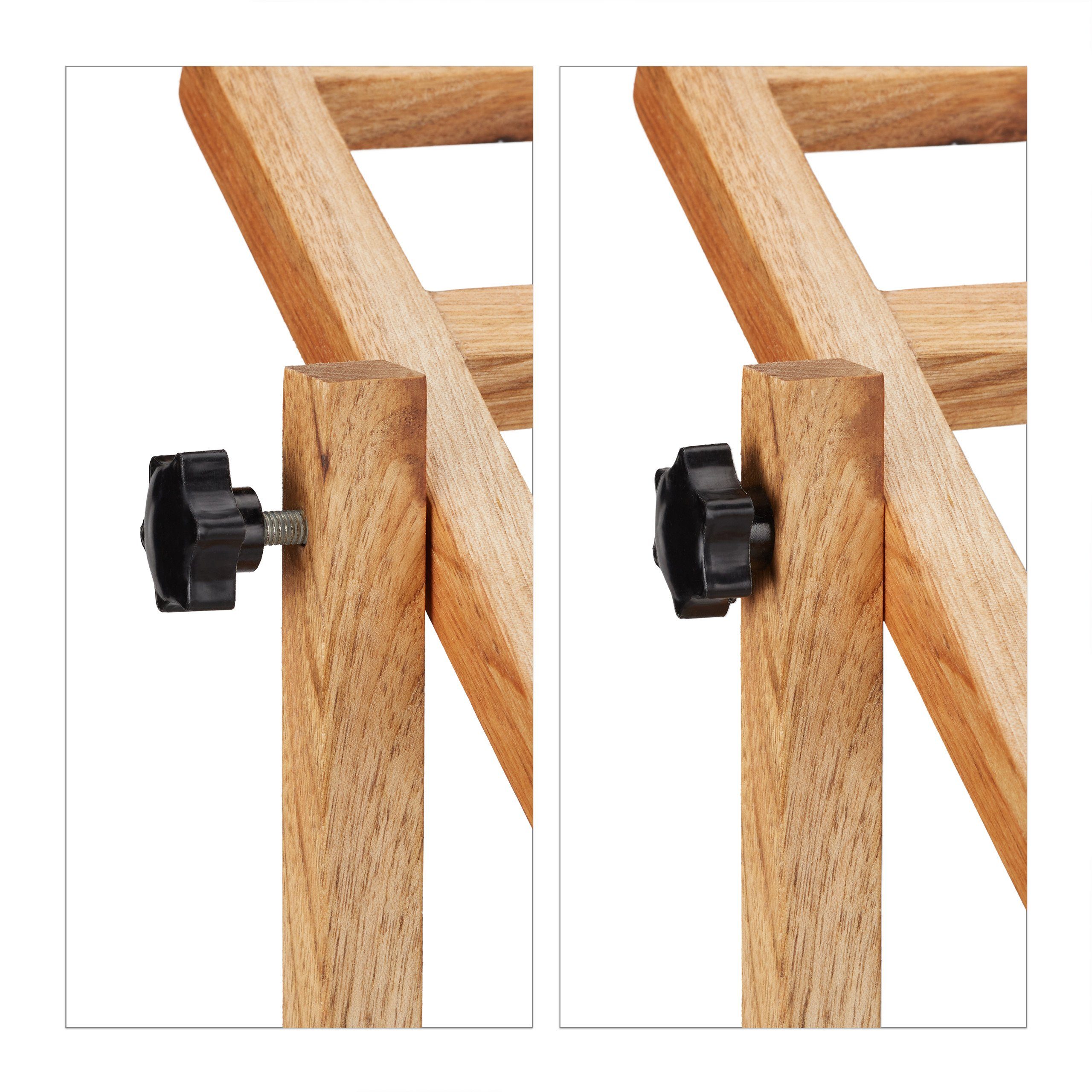 relaxdays Handtuchständer Handtuchhalter stehend Walnuss